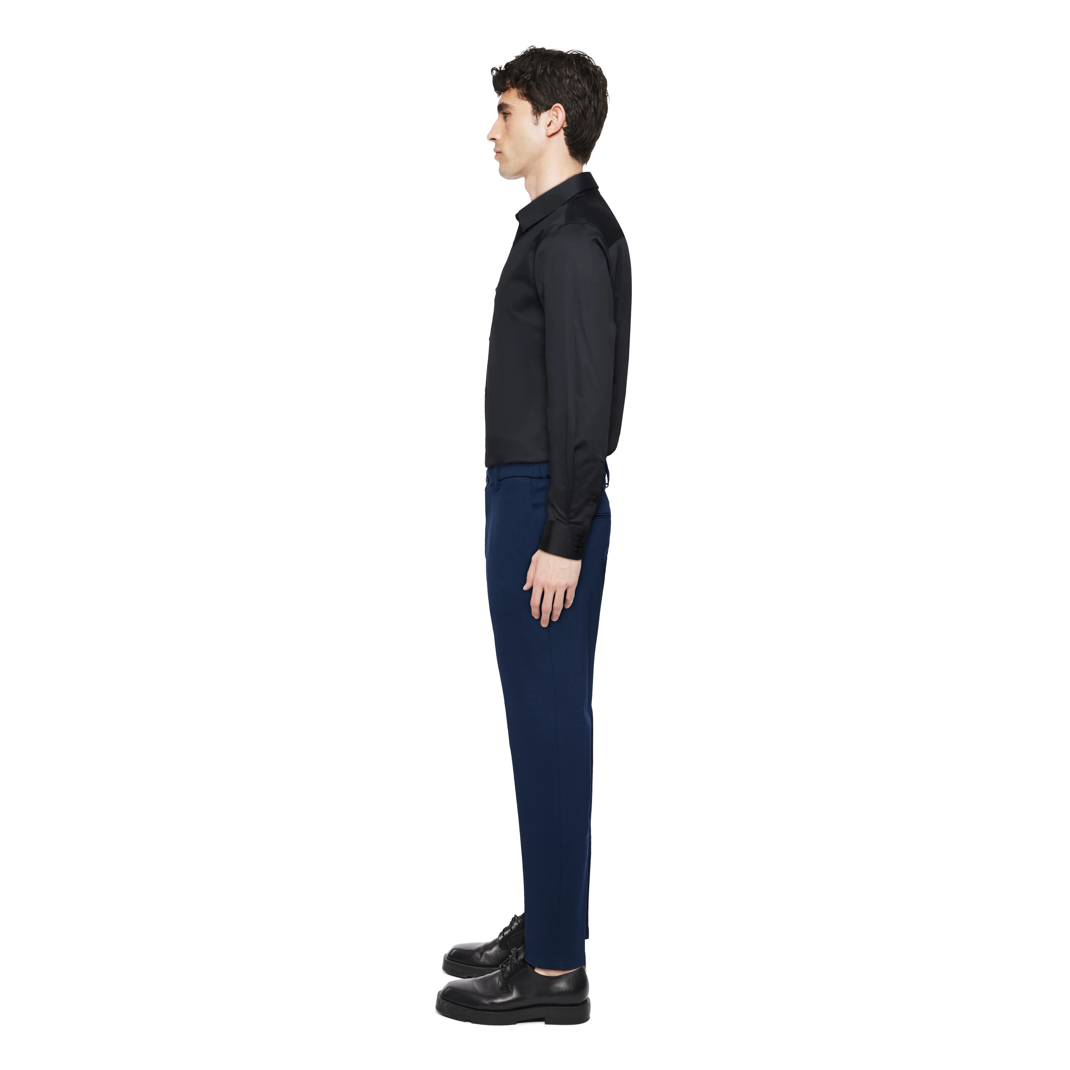 AJEND - Konfektionierte Hose in Jersey - Herren - blau - Seitenansicht