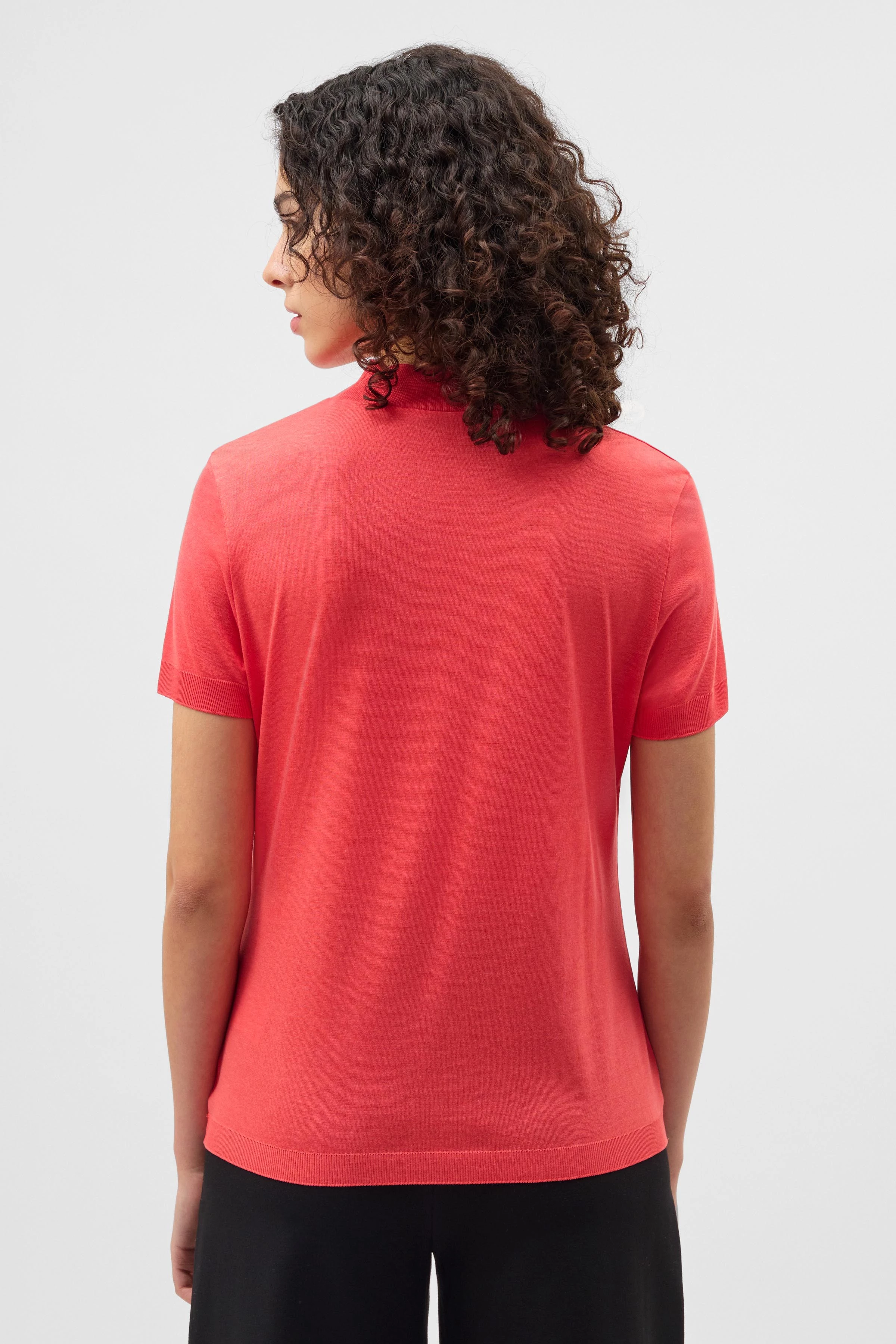 ZELLA - T-shirt in lyocell-cotton jersey - women - orange - Rückansicht