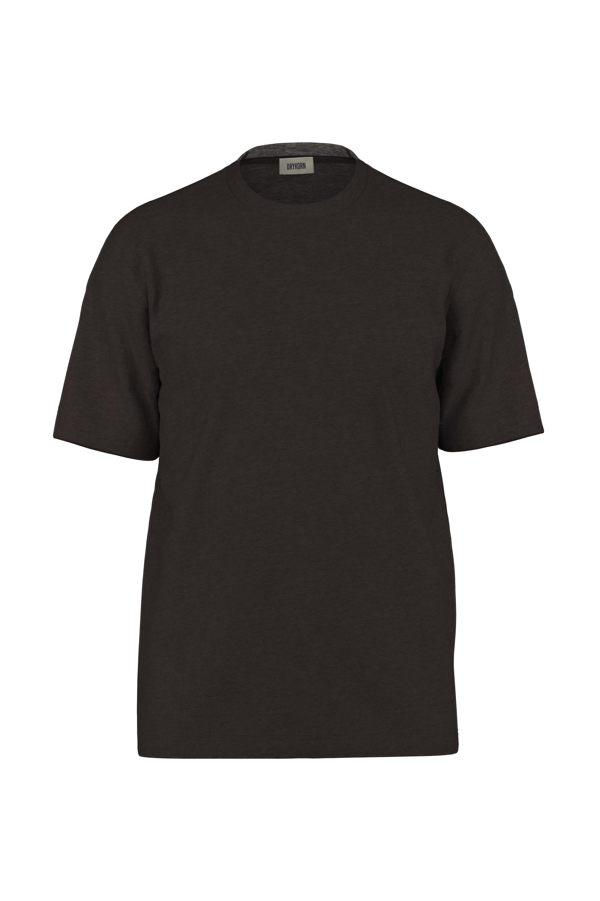 RAPHAEL - T-Shirt in reiner Baumwolle - Herren - braun - Freisteller Frontansicht