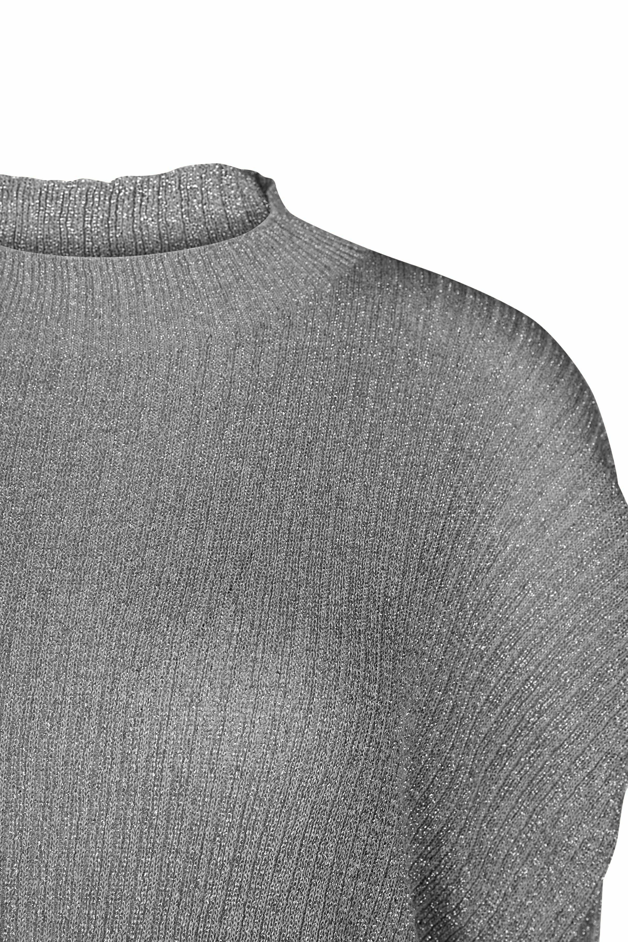 AMORY - Top in Viskose-Lurex-Garn - Damen - beige - Freisteller Detailansicht