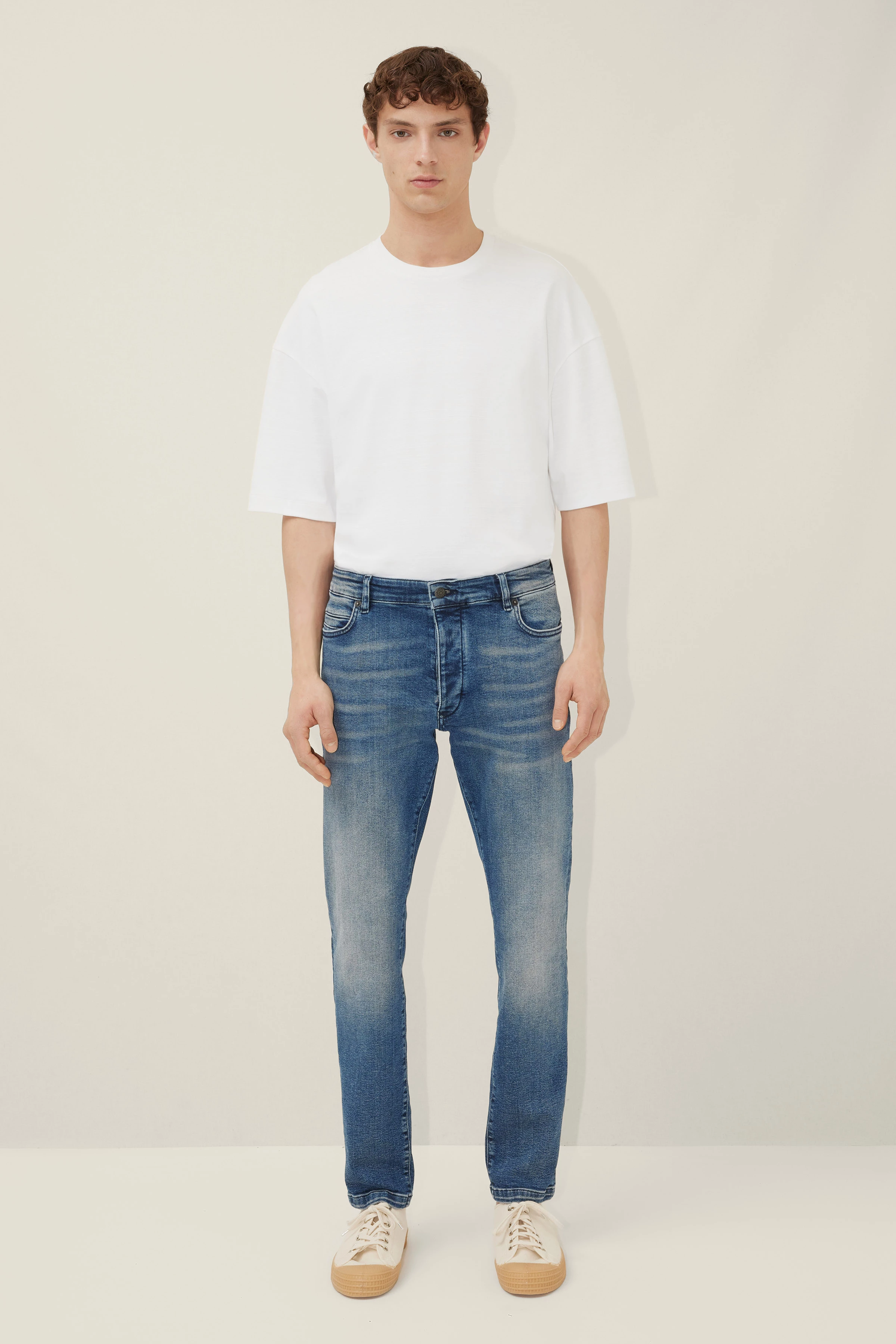 JAZ - Dark blue Skinny Fit Jeans - men - bleu - Ganzkörper-Frontansicht