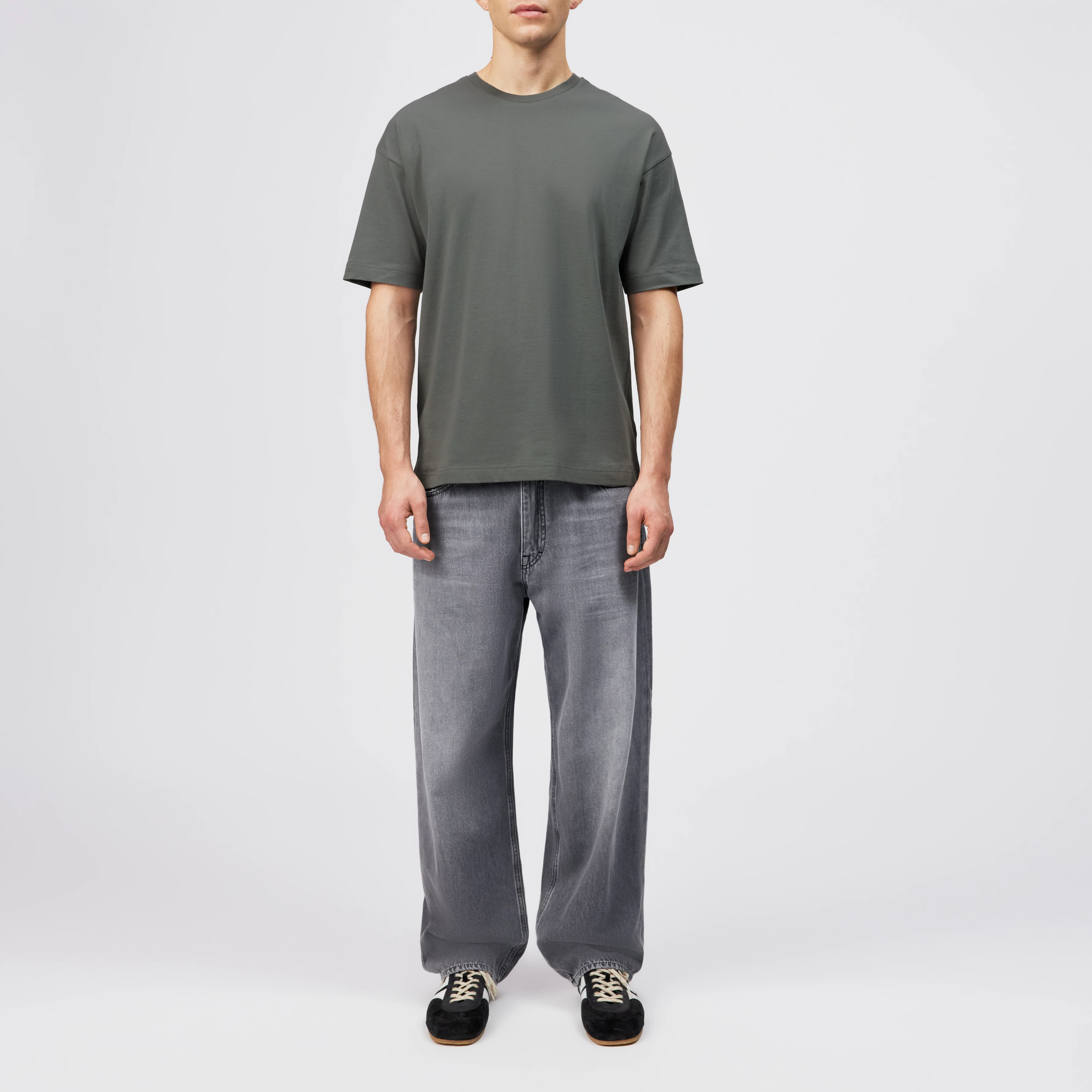 KAYRO - T-Shirt in Baumwolle - Herren - grün - Ganzkörper-Frontansicht