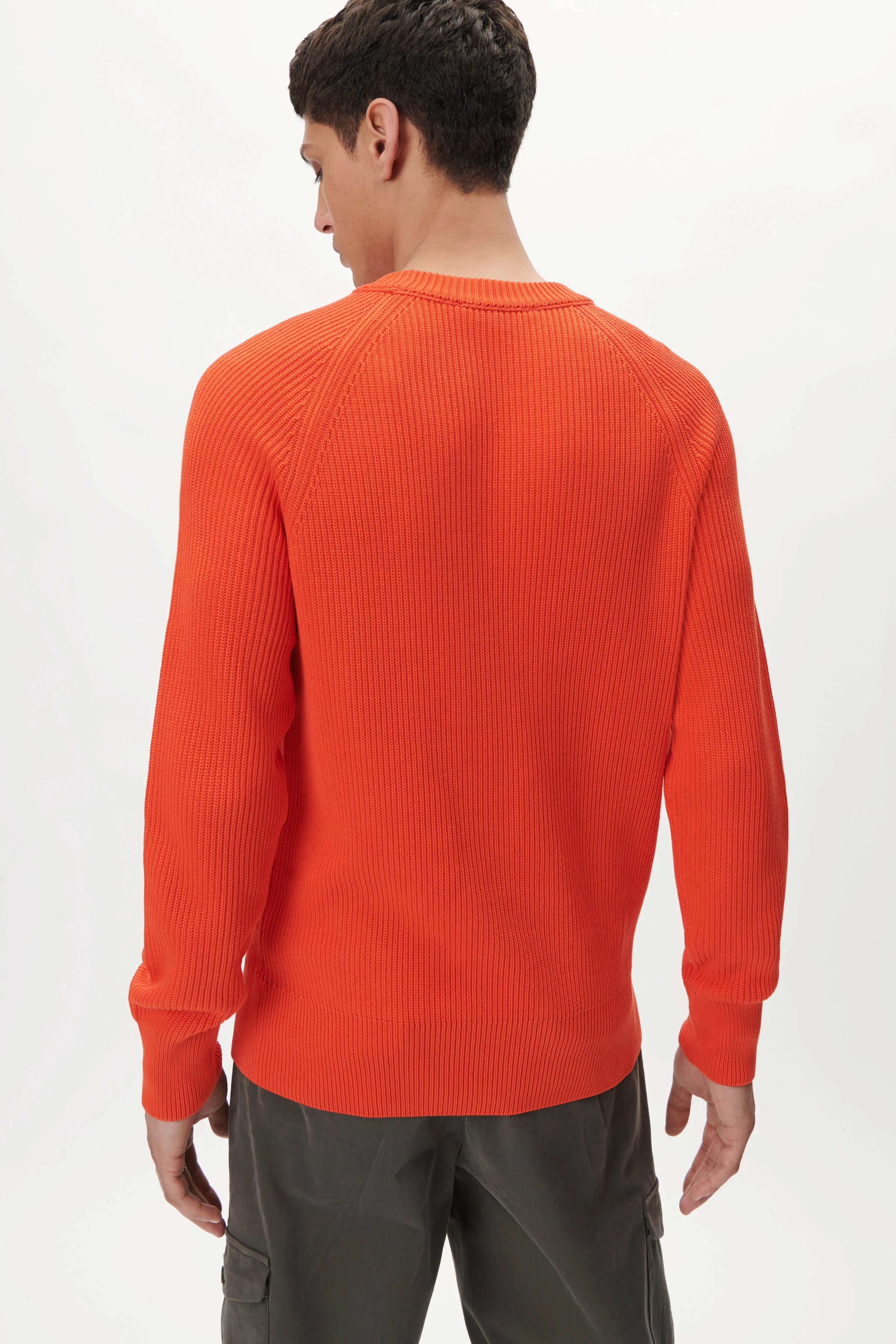 AARON - Raglan Baumwollpullover - Herren - orange - Rückansicht
