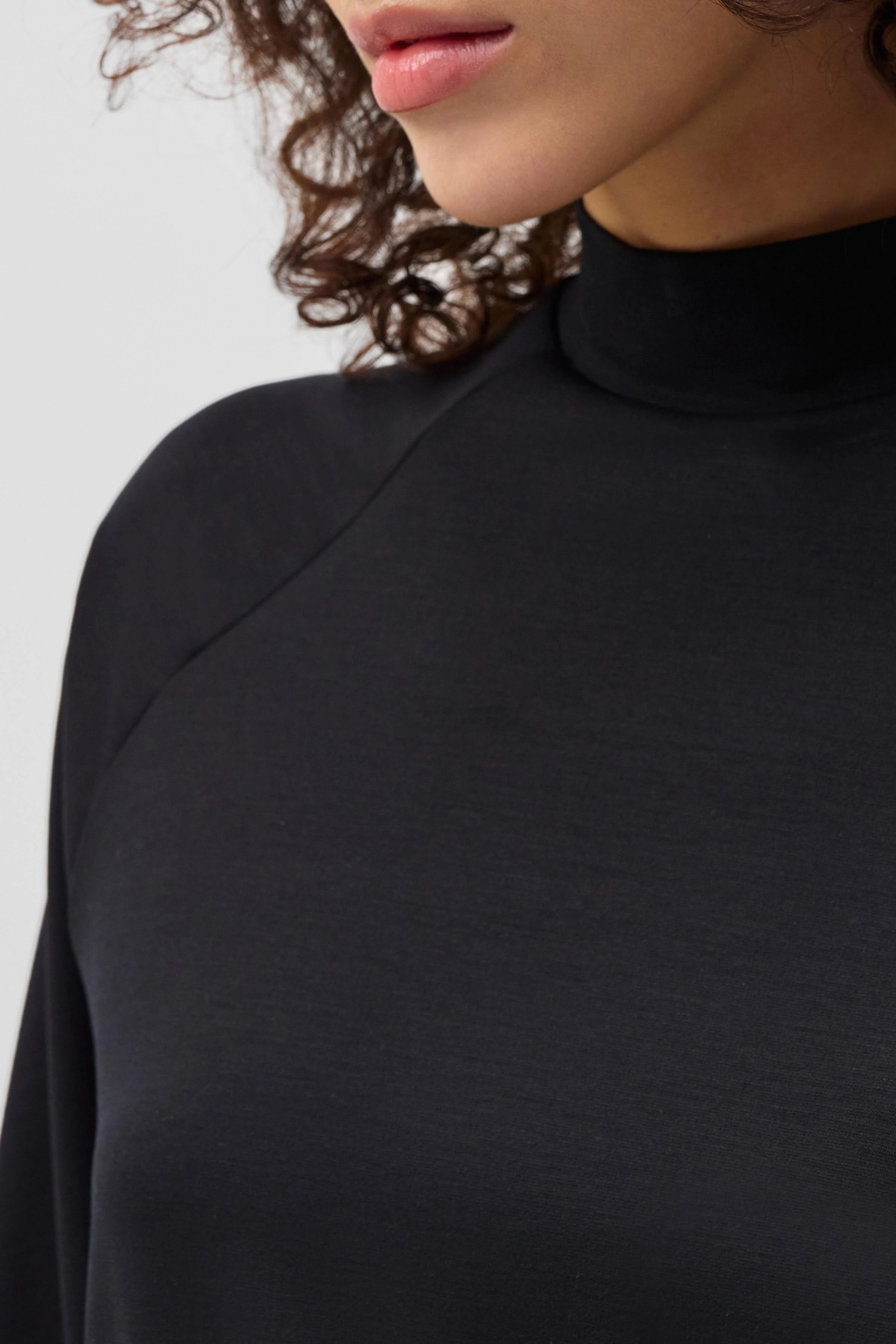 NATASRA - Casual mini-jurk met 7/8 mouwen - dames - zwart - Seitenansicht