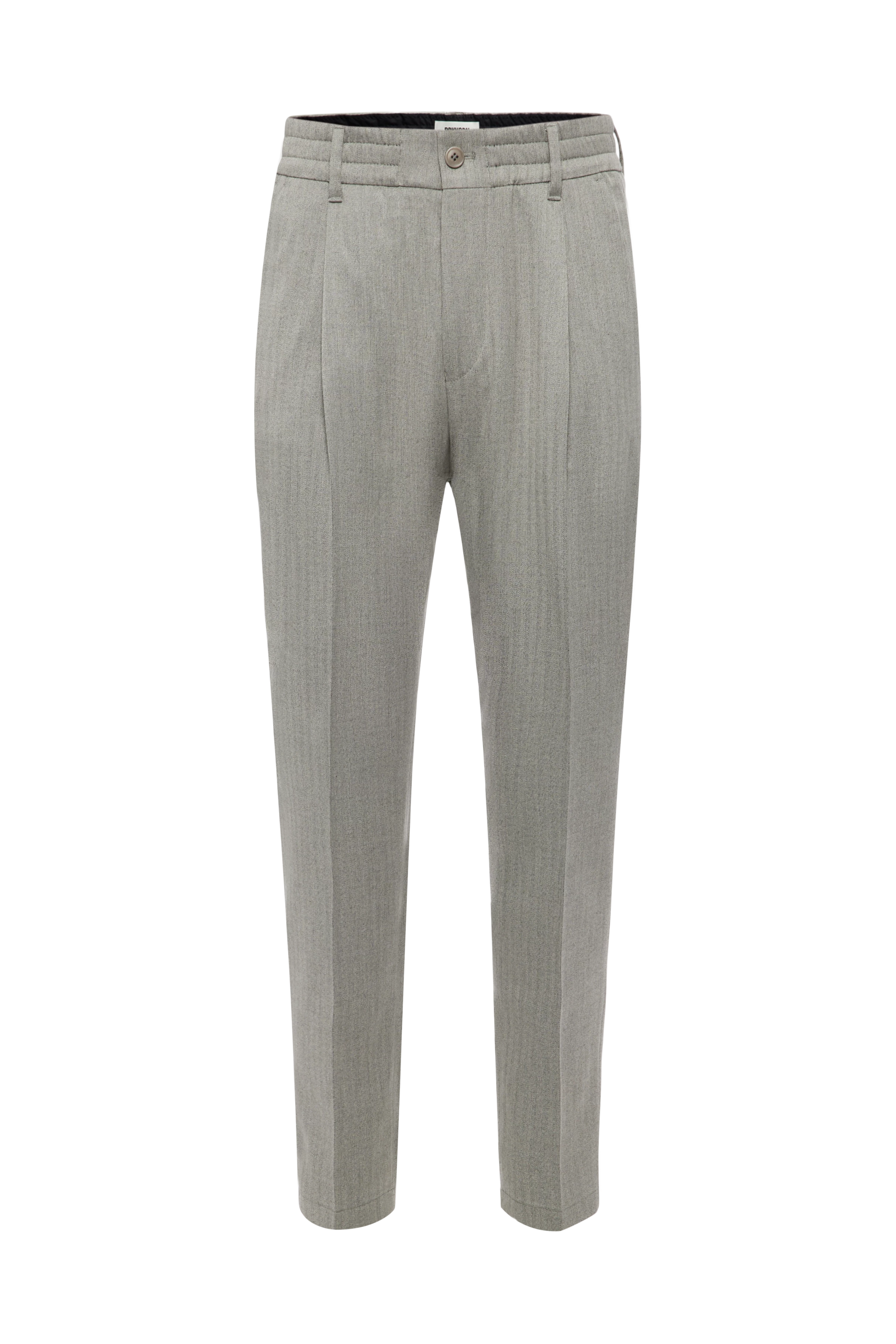 CHASY - Casual trousers with pleats in viscose-wool blend - men - brown - Freisteller Frontansicht