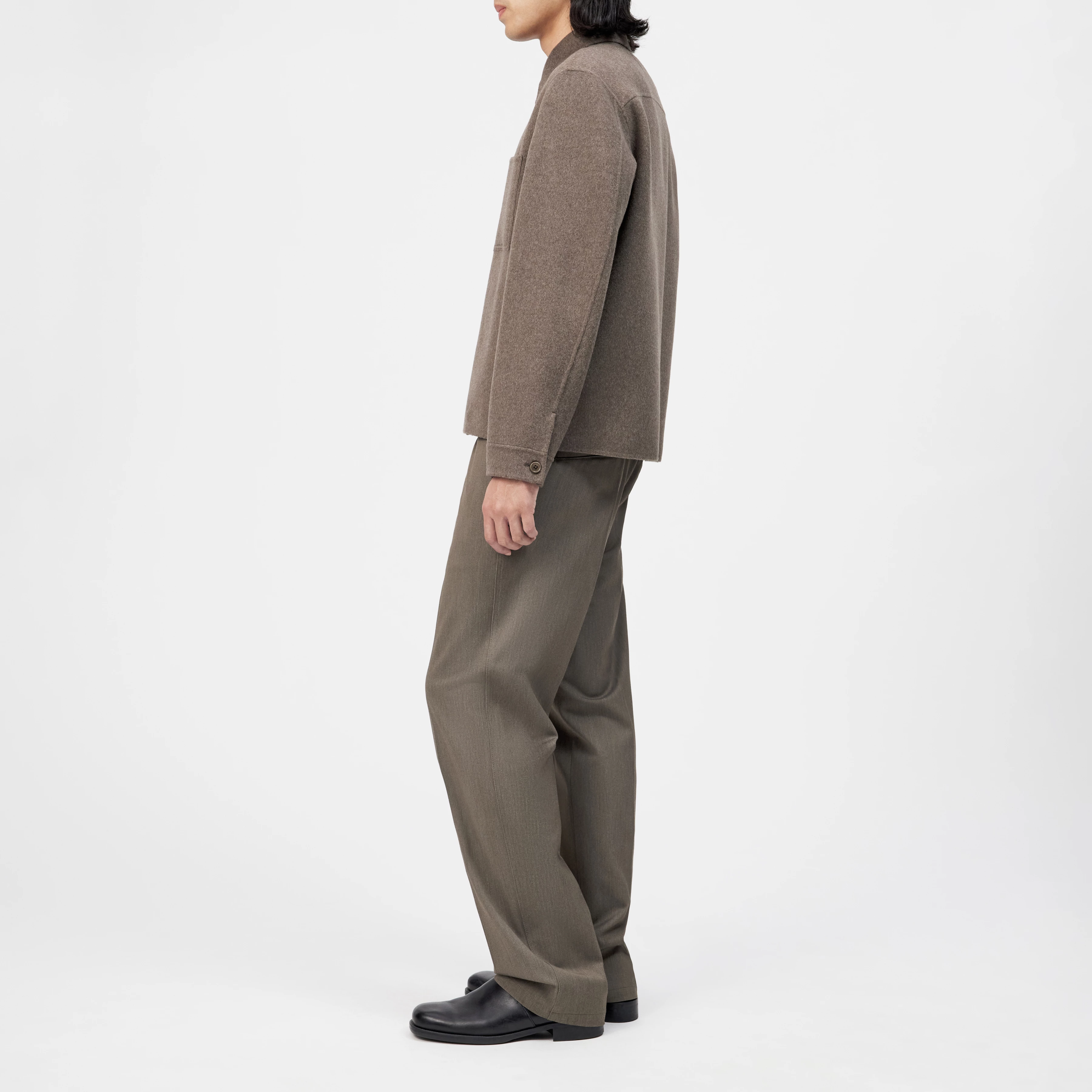 JERSON - Jacke in Woll-Doubleface - Herren - braun - Seitenansicht