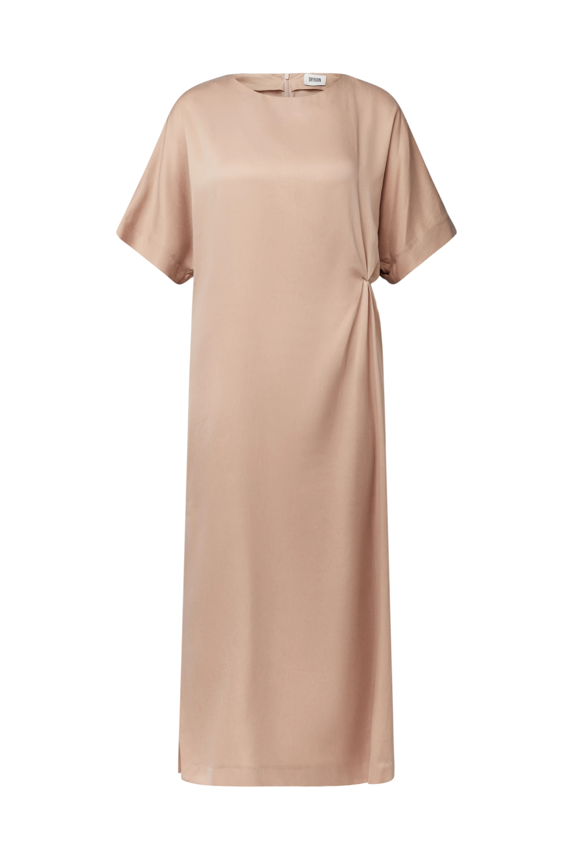 INDAH - Casual cupro-cotton blend dress - women - orange - Freisteller Frontansicht
