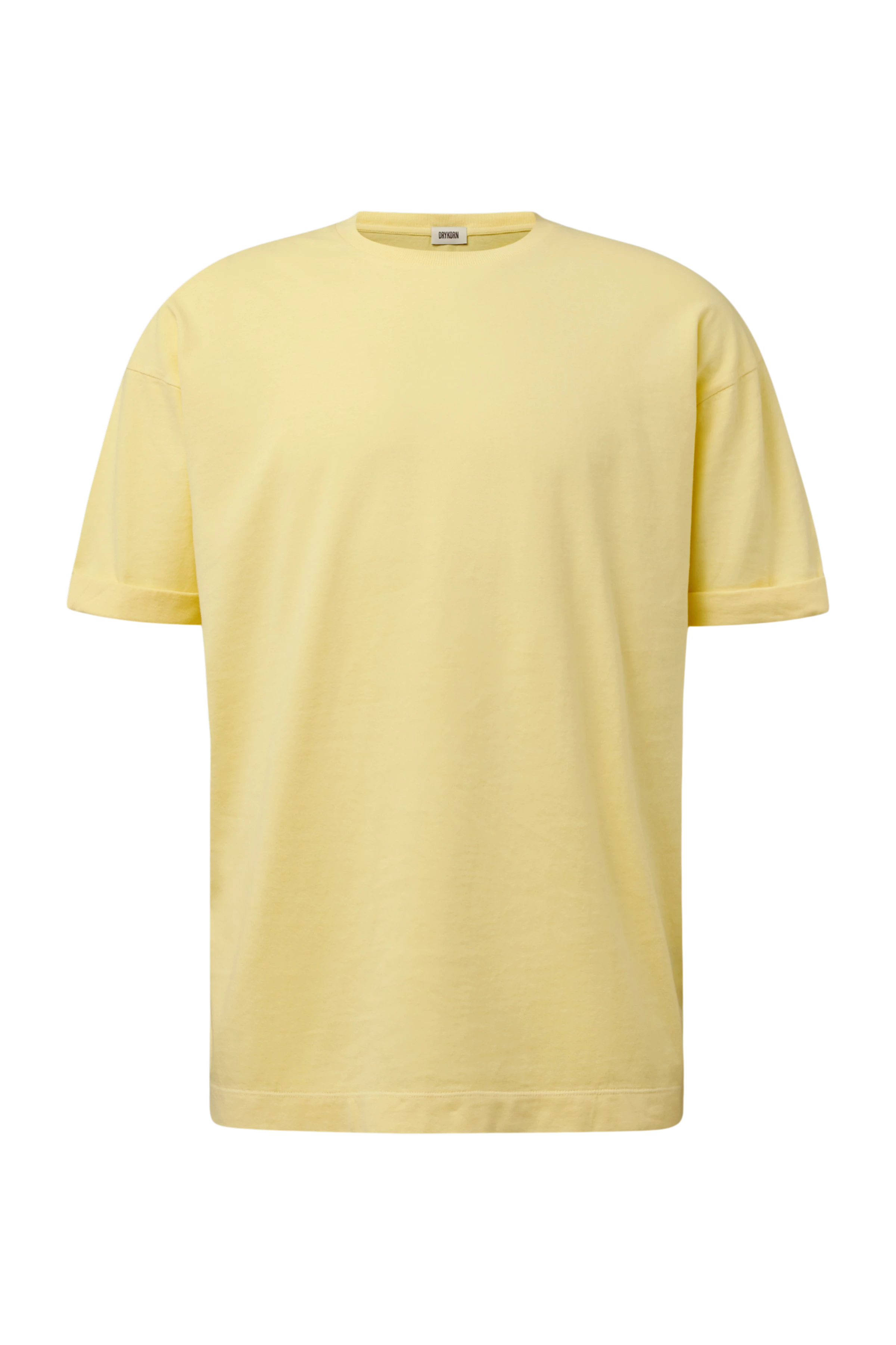 THILO - Relaxed fit T-shirt in soft cotton with washed look - men - yellow - Freisteller Frontansicht