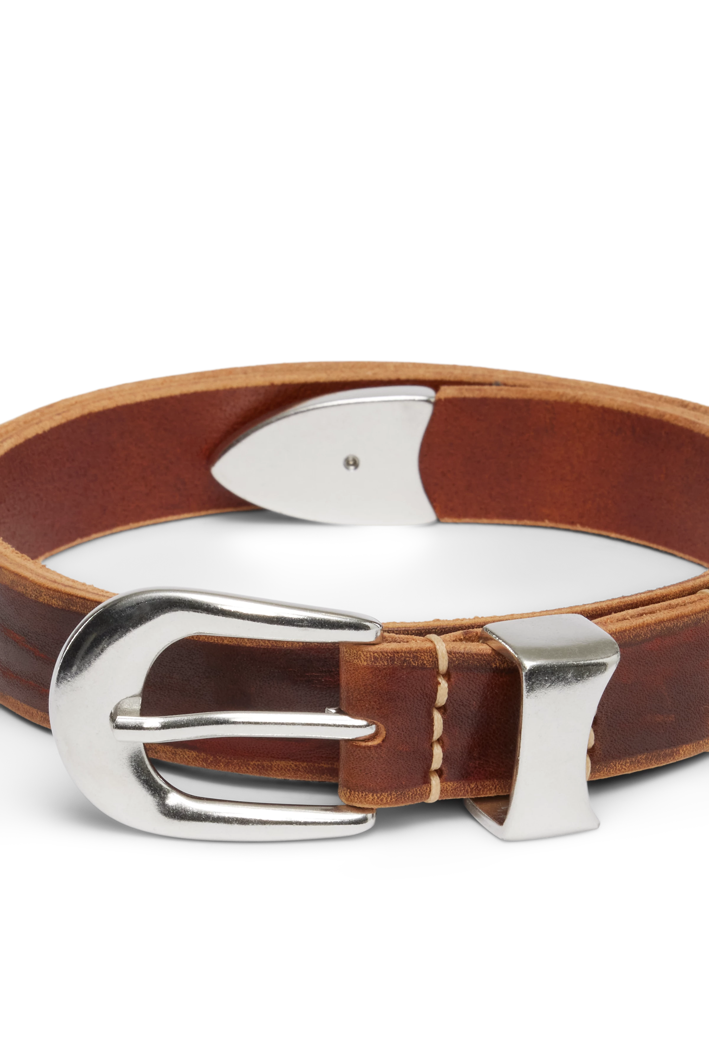 JOKO - Gürtel in Leder - Unisex - braun - Freisteller Detailansicht