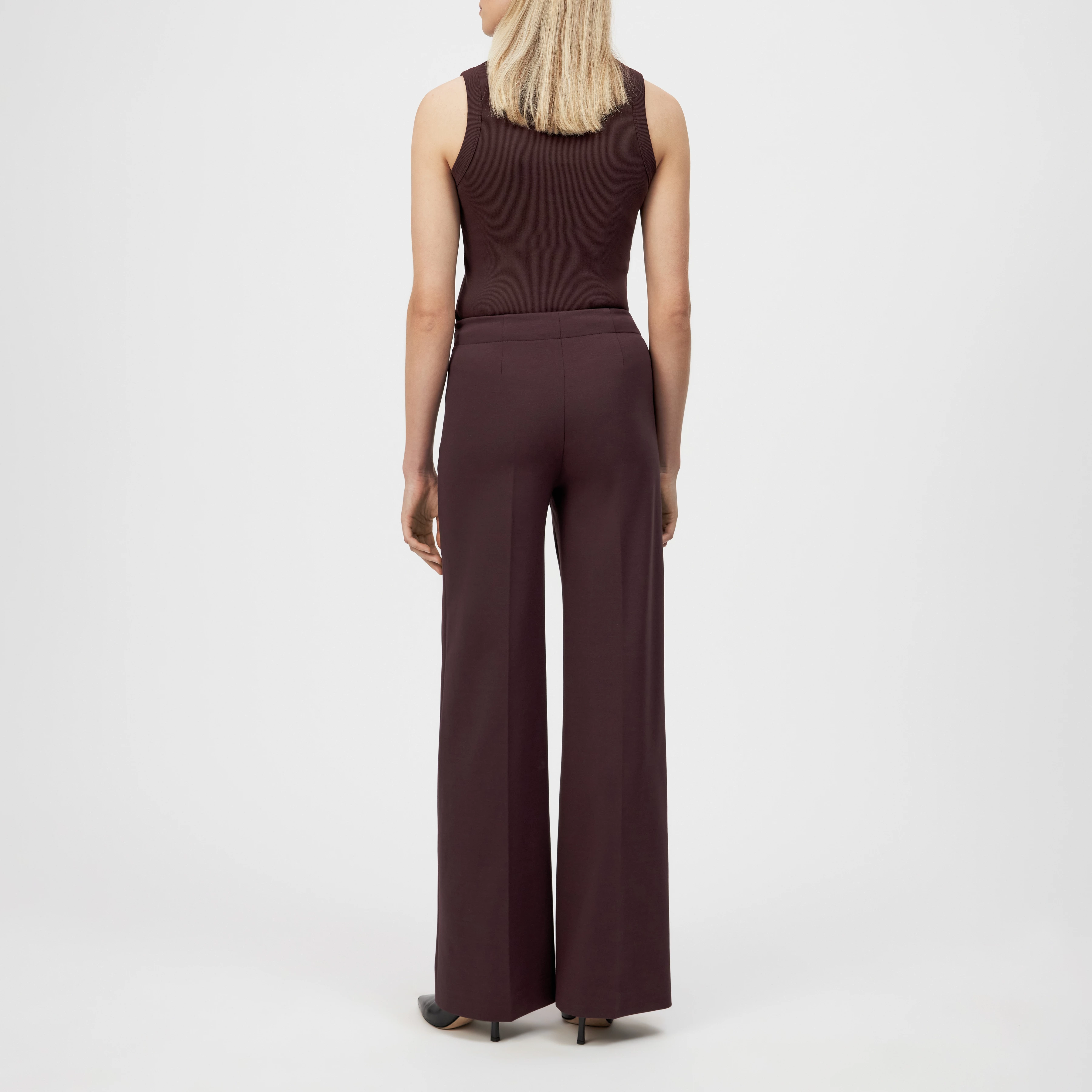 BEFORE - Marlenehose in Viskose-Mix - Damen - rot - Rückansicht