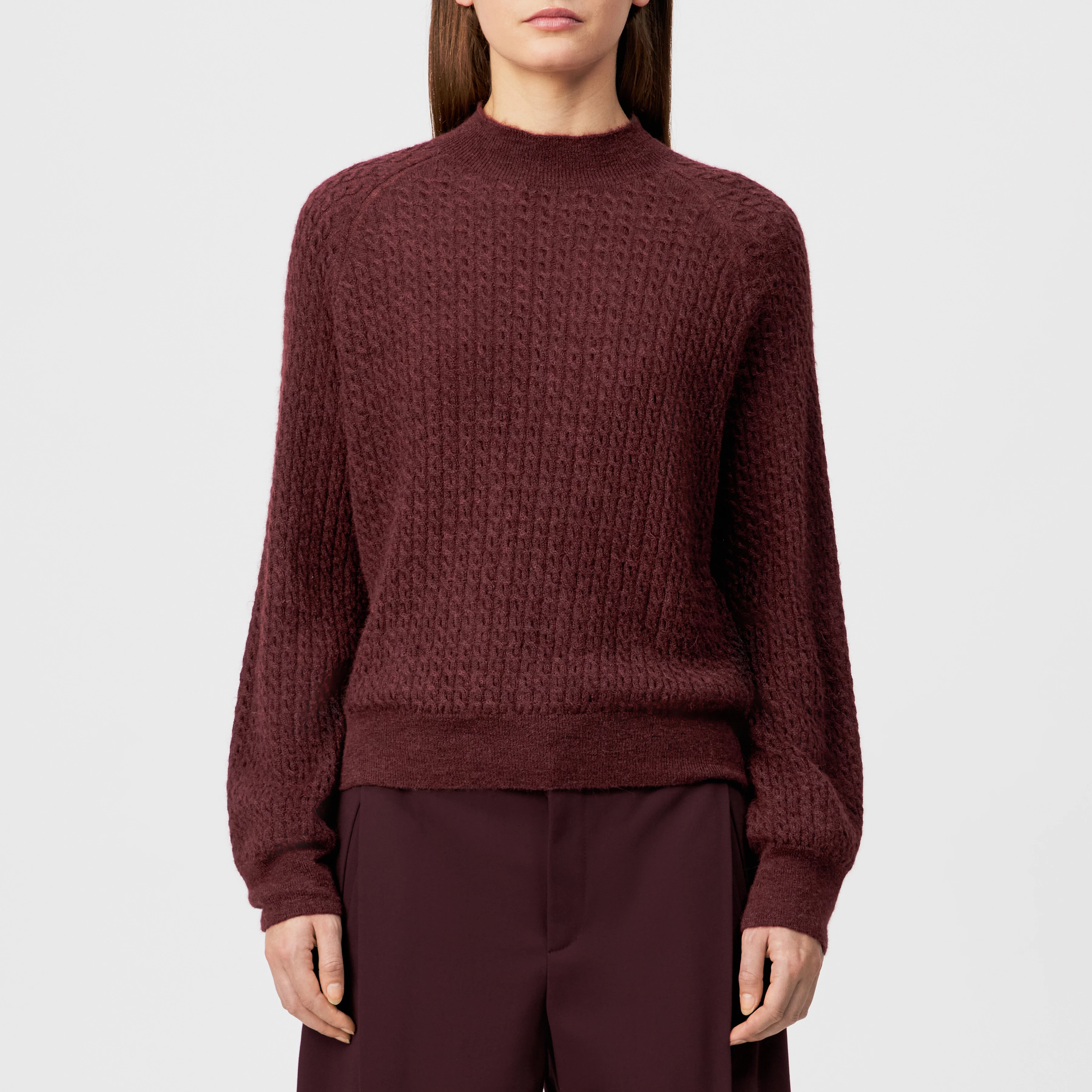 LARELYA_2 - Luxurious Suri alpaca blend jumper - women - red - Frontansicht