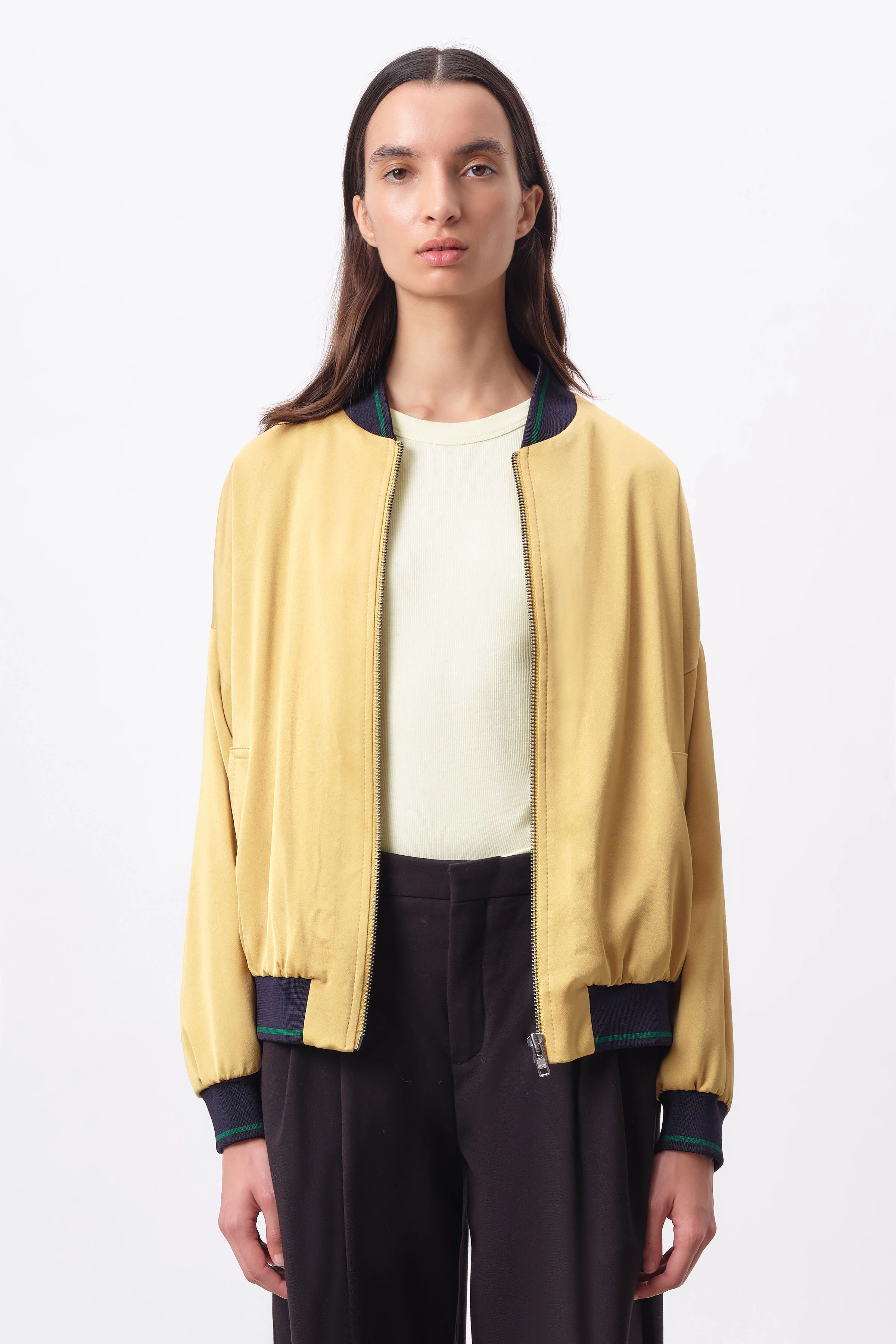 JANWYN - Collegejacke in Satin - Damen - gold - Seitenansicht