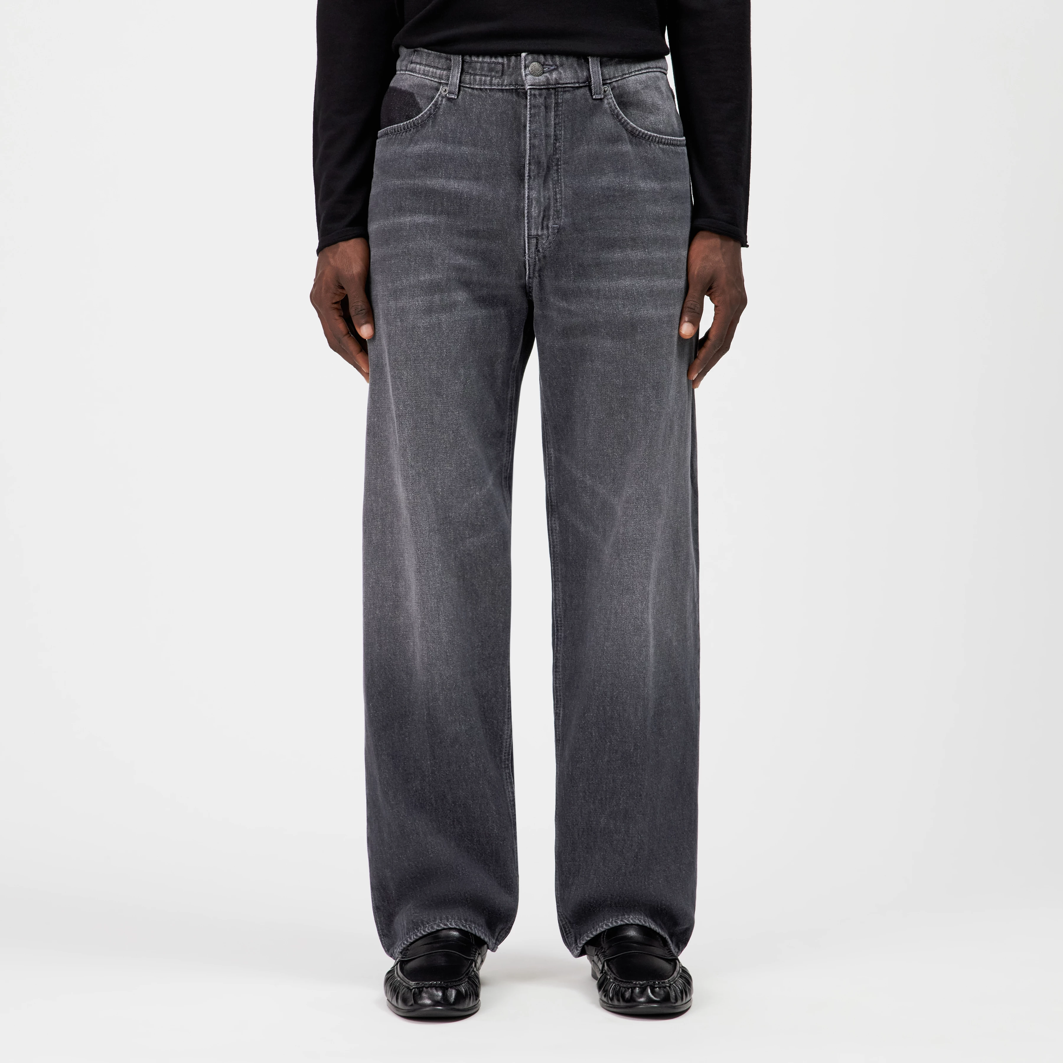 BAGGZY - Relaxed fit pure cotton jeans - men - grey - Frontansicht