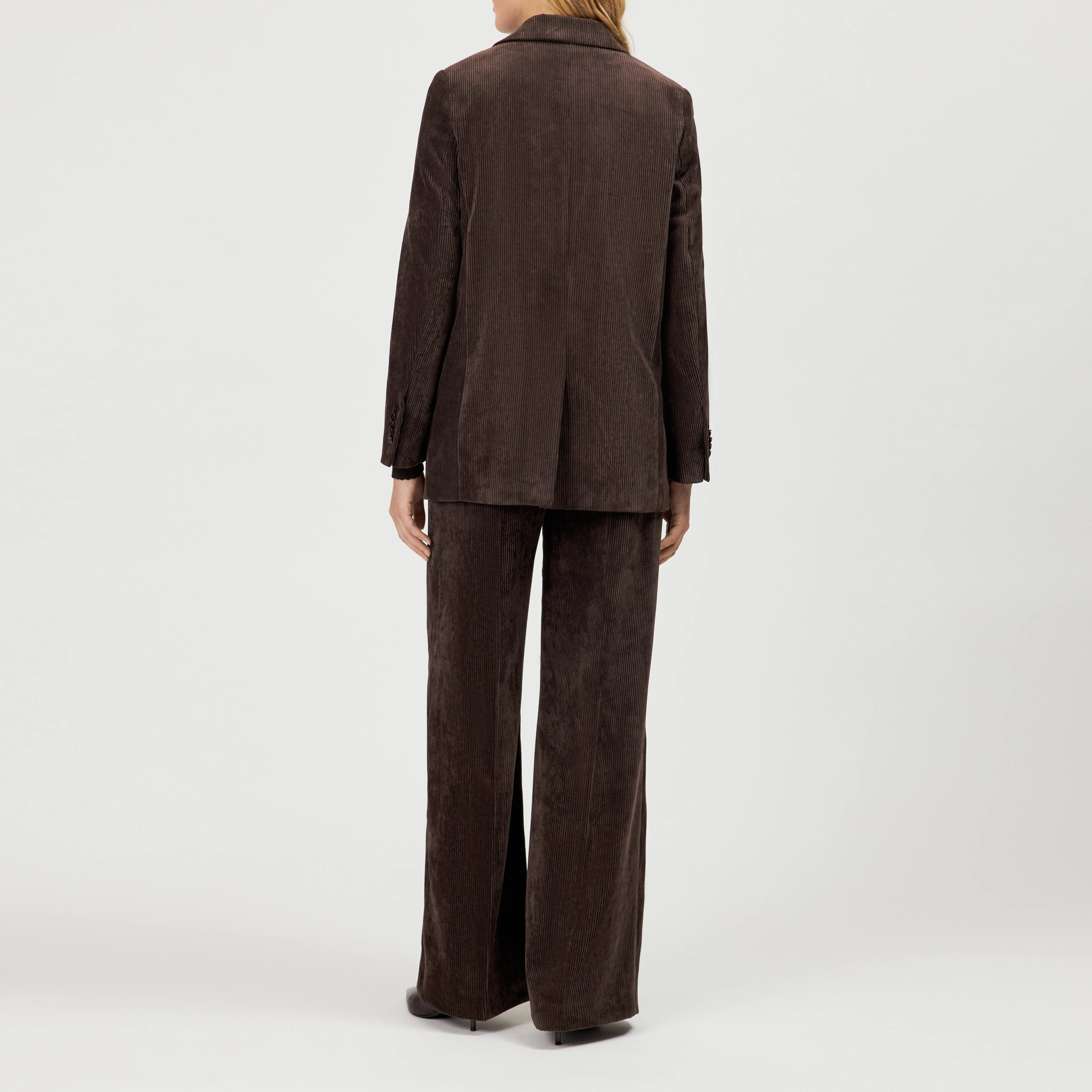 GLENDALE - Boyfriend blazer in corduroy - women - brown - Rückansicht