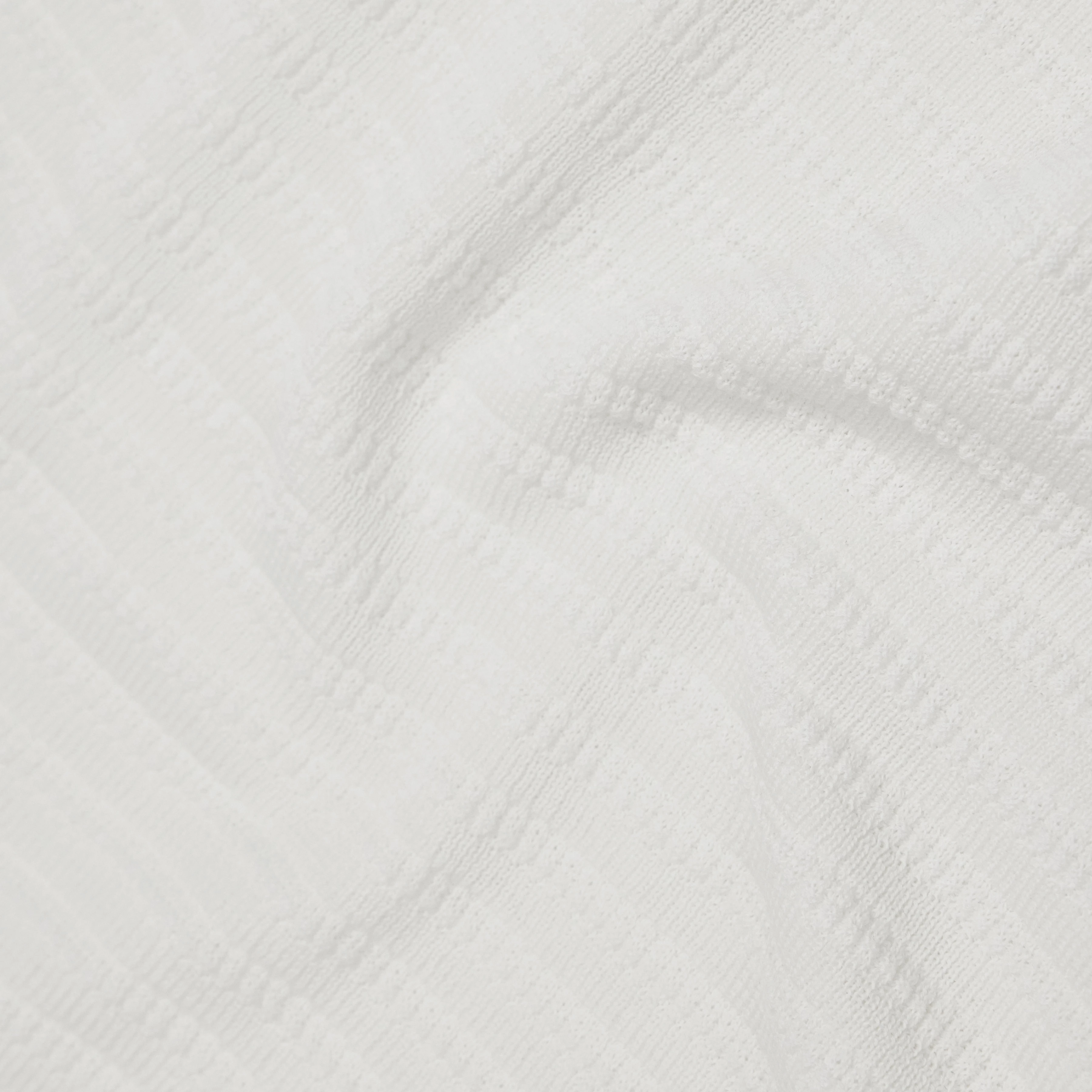 BRAIAN - Knitted polo in mercerised cotton - men - off white - Materialbild (B2C)