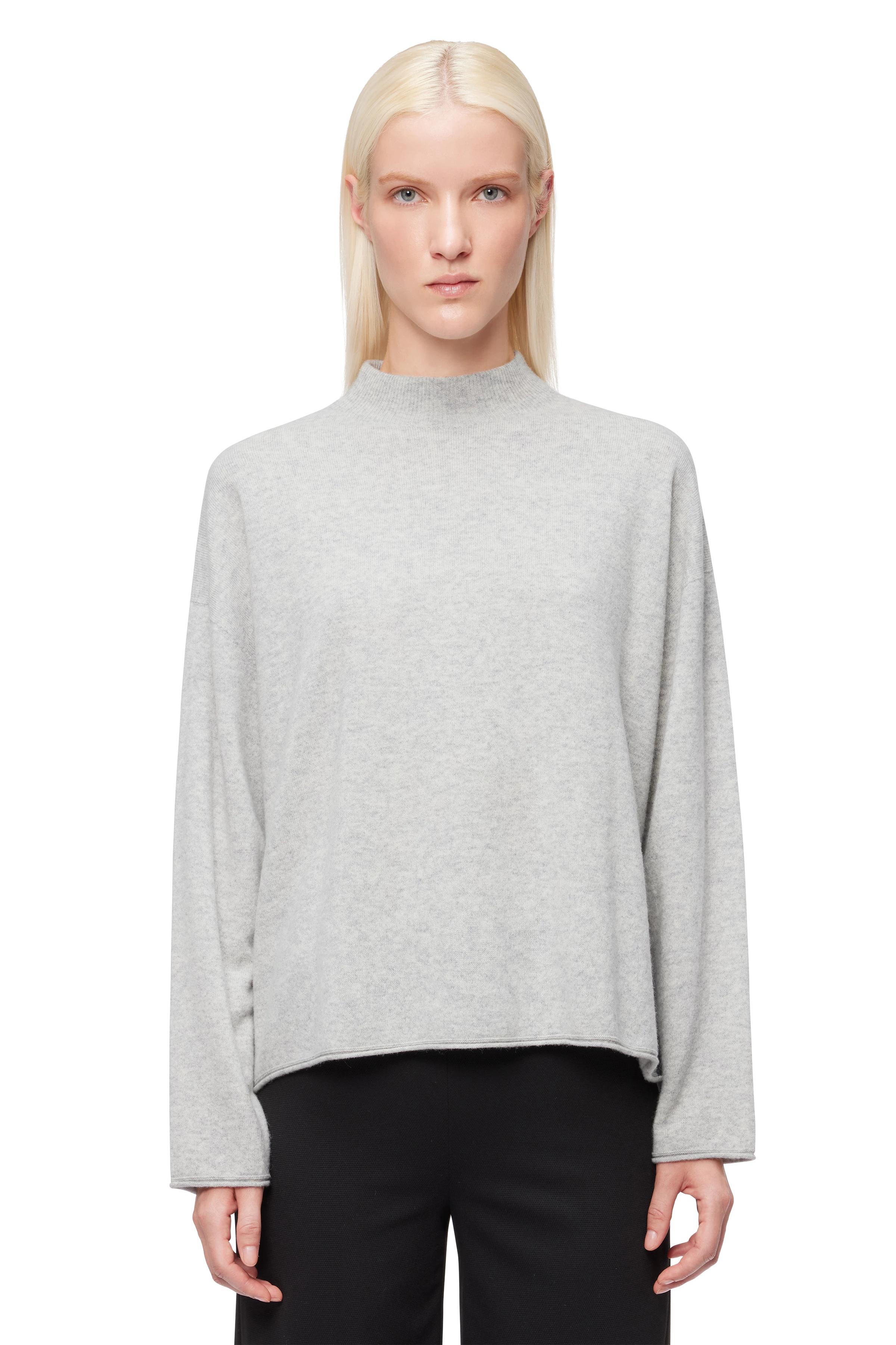 TIMOTHEA_2 - Oversized jumper in fine new wool - women - grey - Frontansicht