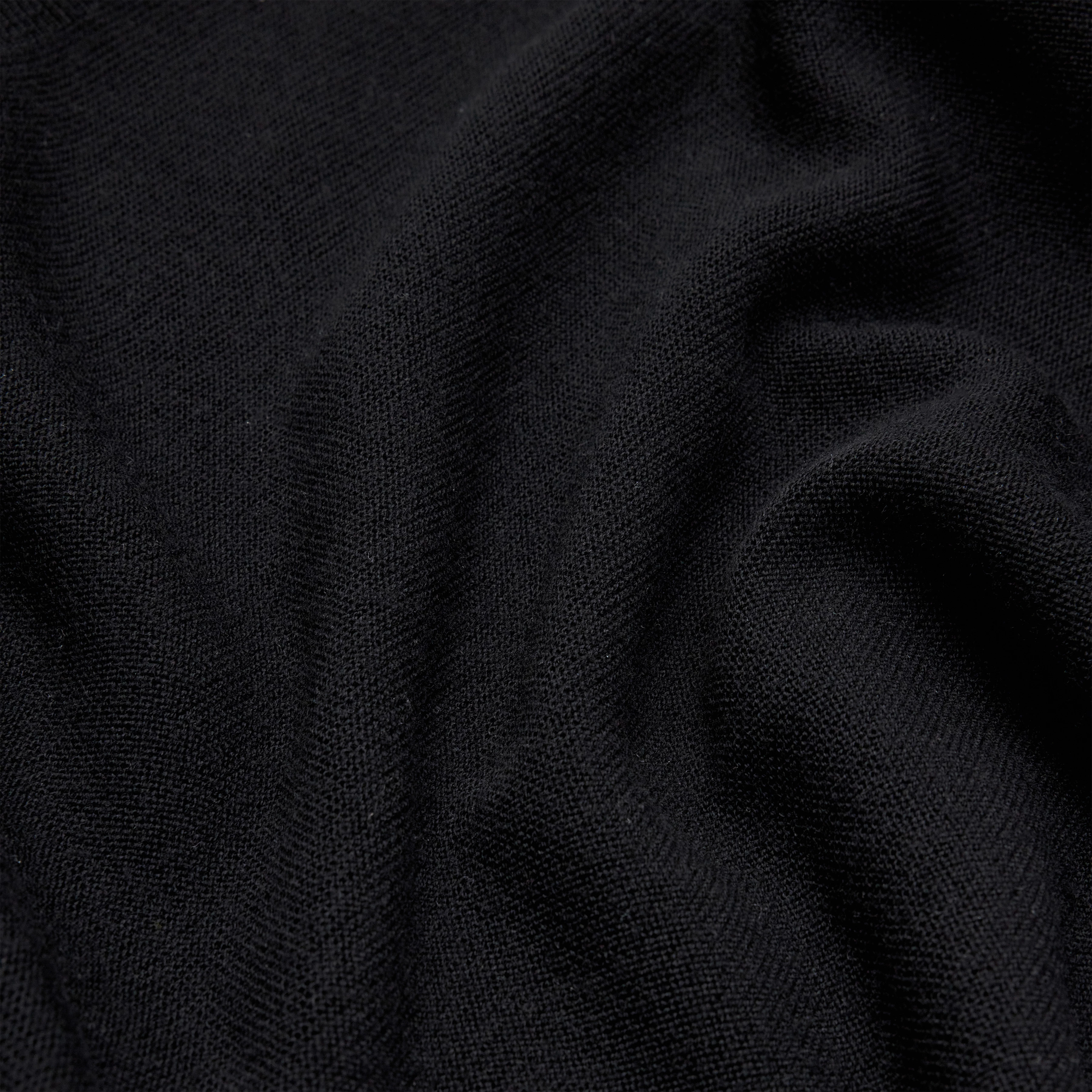 LOTIAMI - Verkürzter Pullover in 100% Merinowolle - Damen - schwarz - Materialbild (B2C)