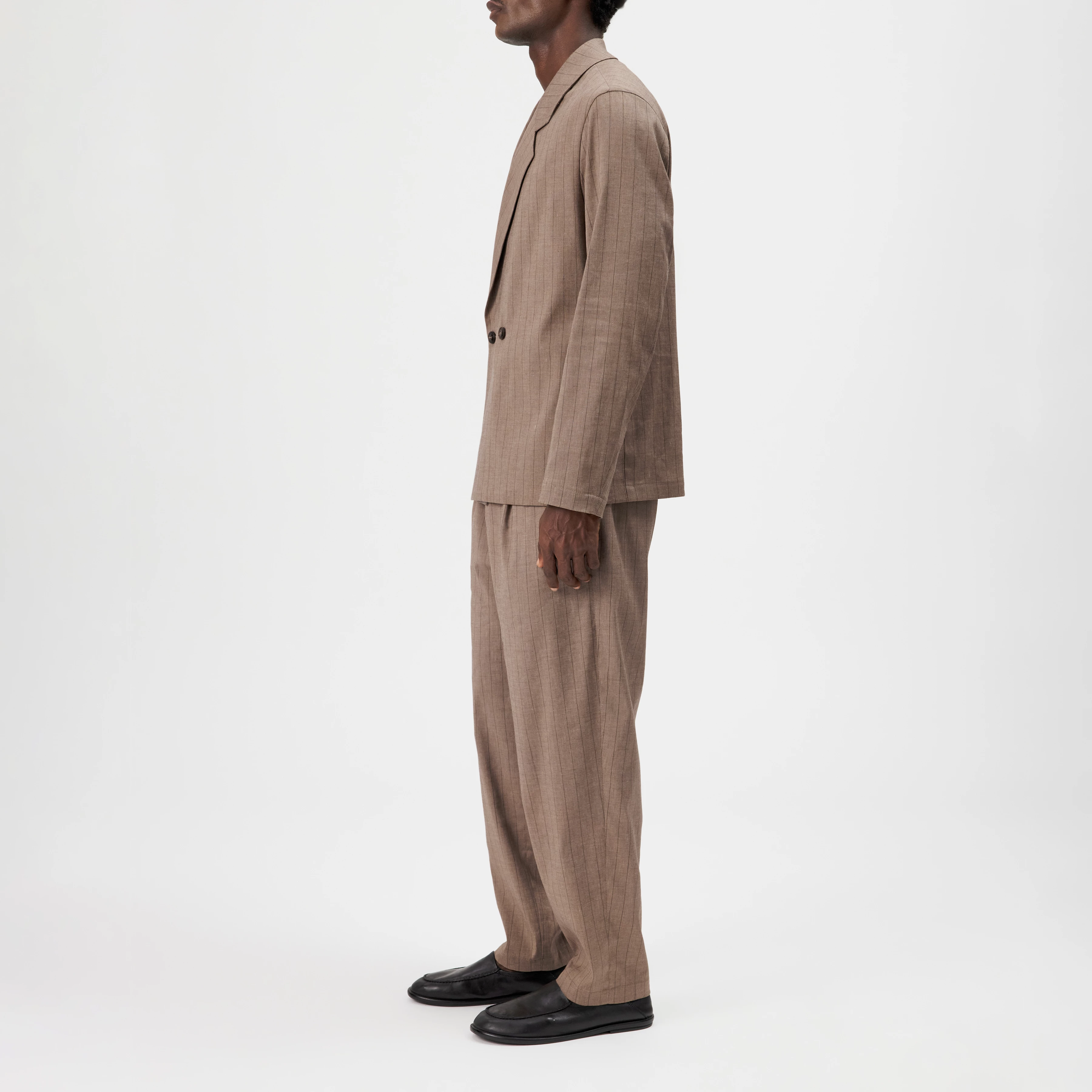 MALIGO - Veste croisée en mélange de viscose - men - marron - Seitenansicht