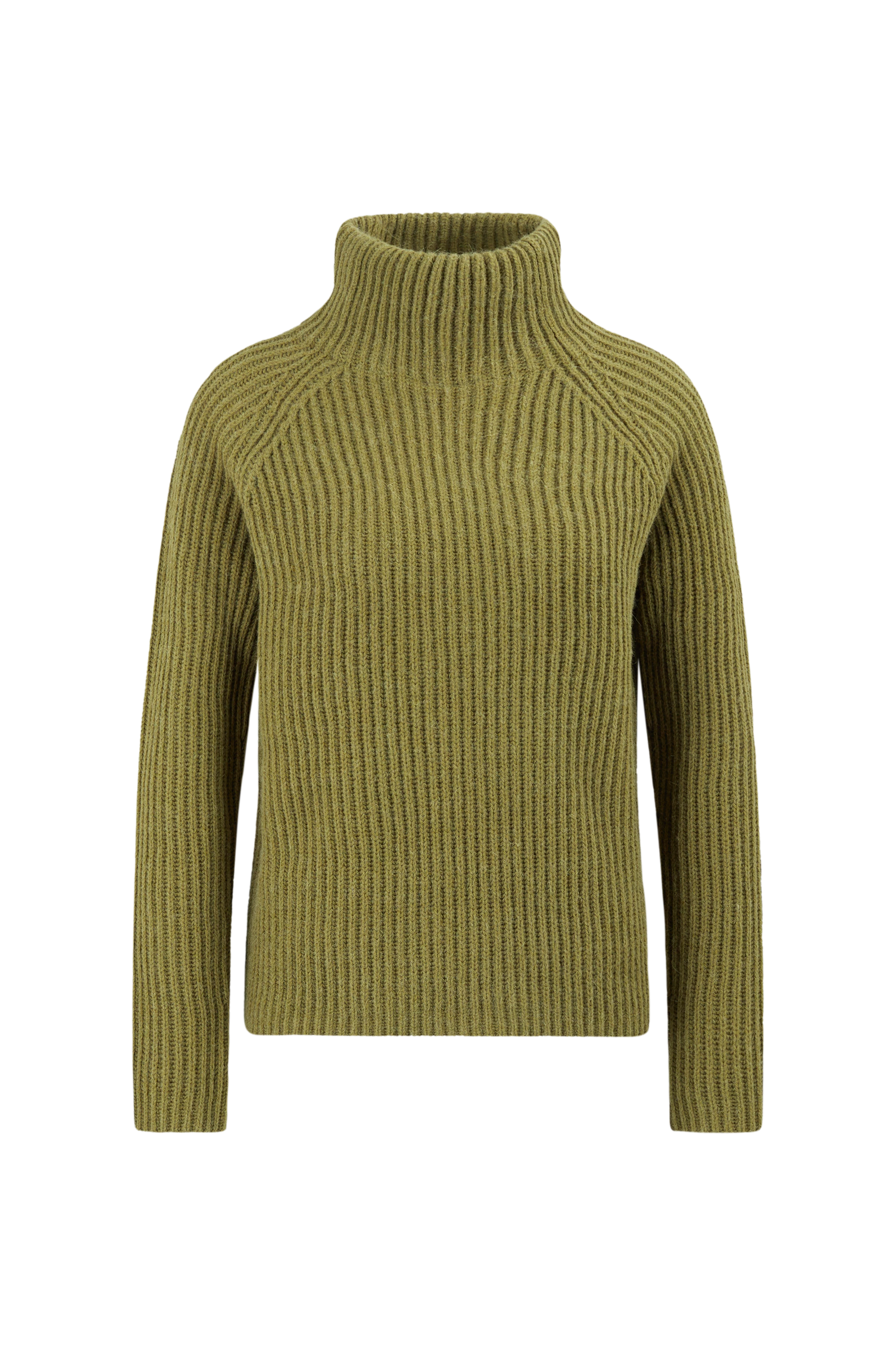 ARWEN - Turtleneck jumper in wool and alpaca blend - women - green - Freisteller Frontansicht