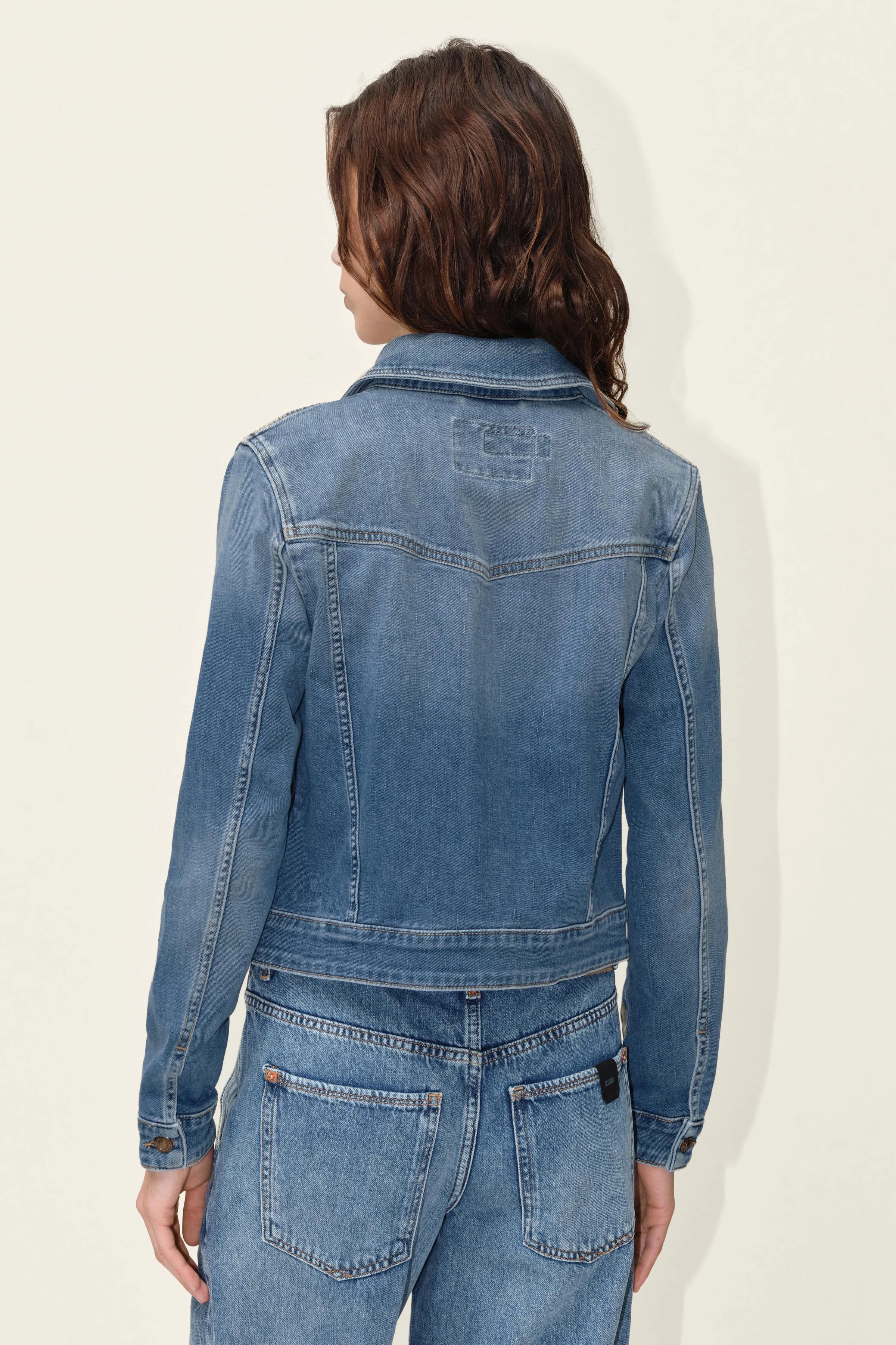 SOMERTON - Vrouwelijk spijkerjack - dames - blauw - Rückansicht