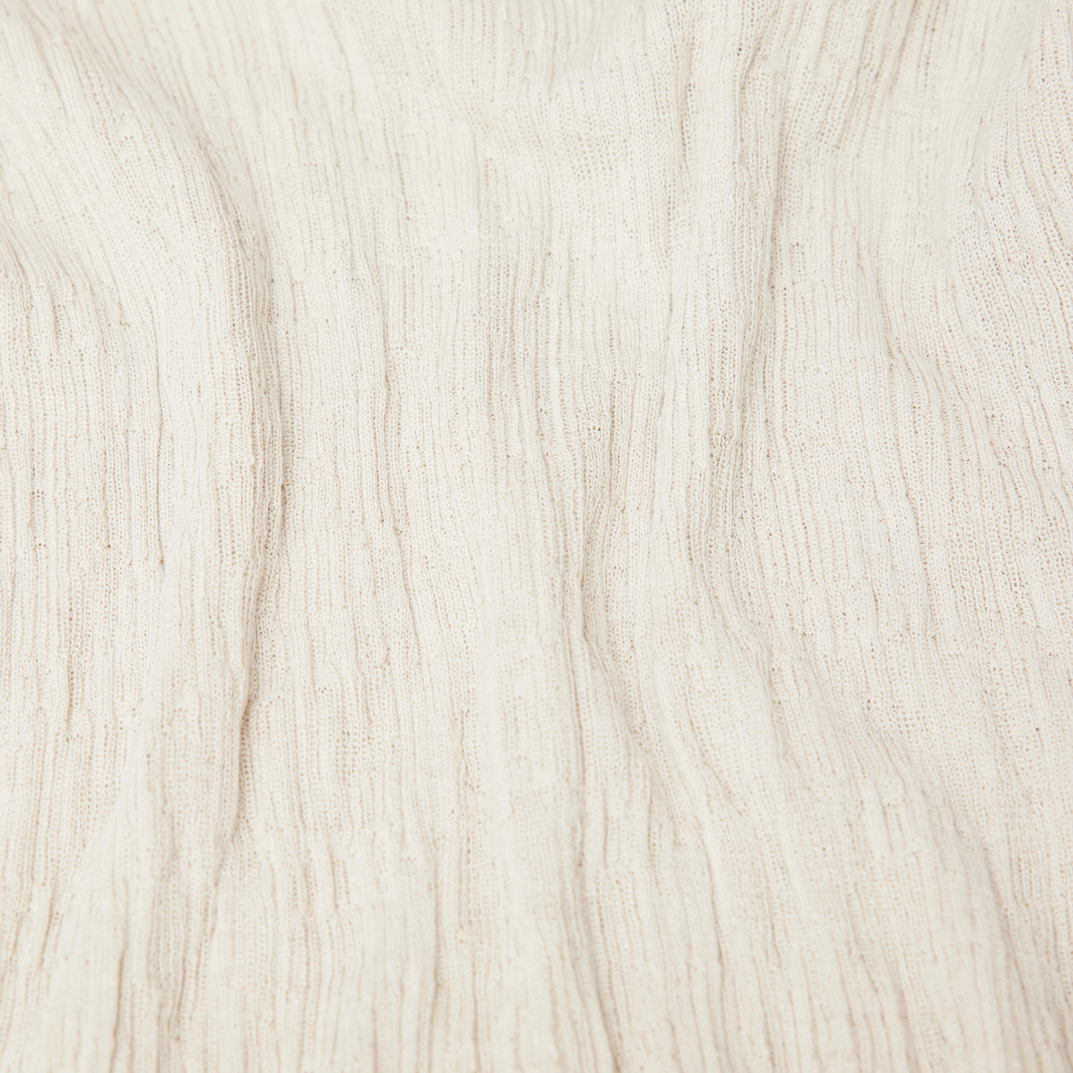 ERMA - Long-sleeved jumper with round neck in mercerised cotton - women - beige - Materialbild (B2C)