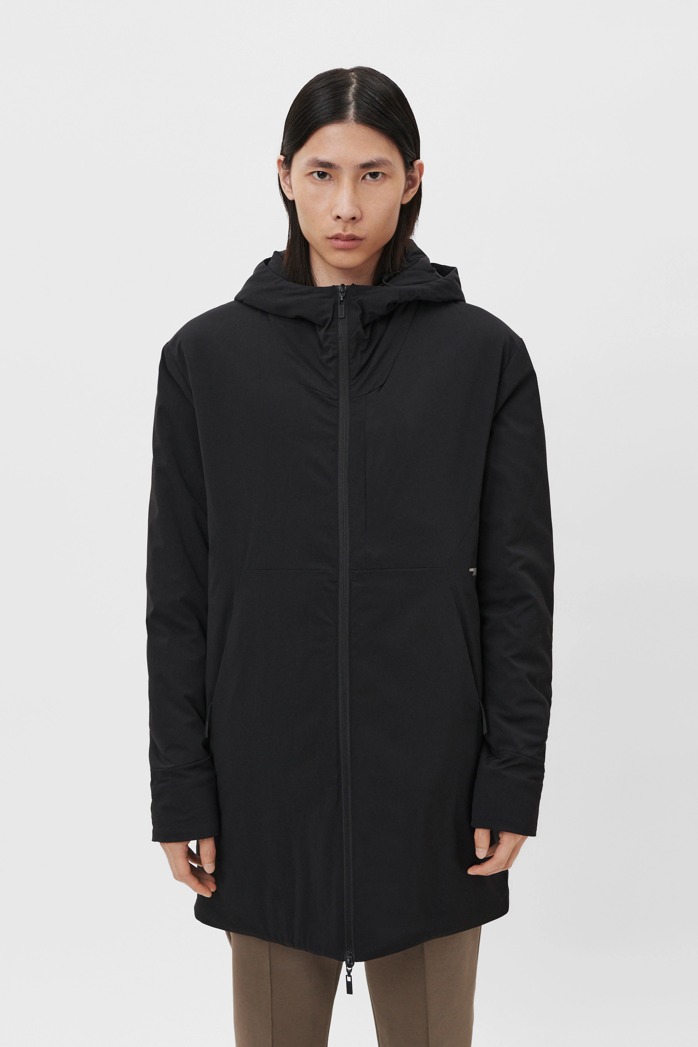 DENYO - lightweight parka - men - black - Frontansicht