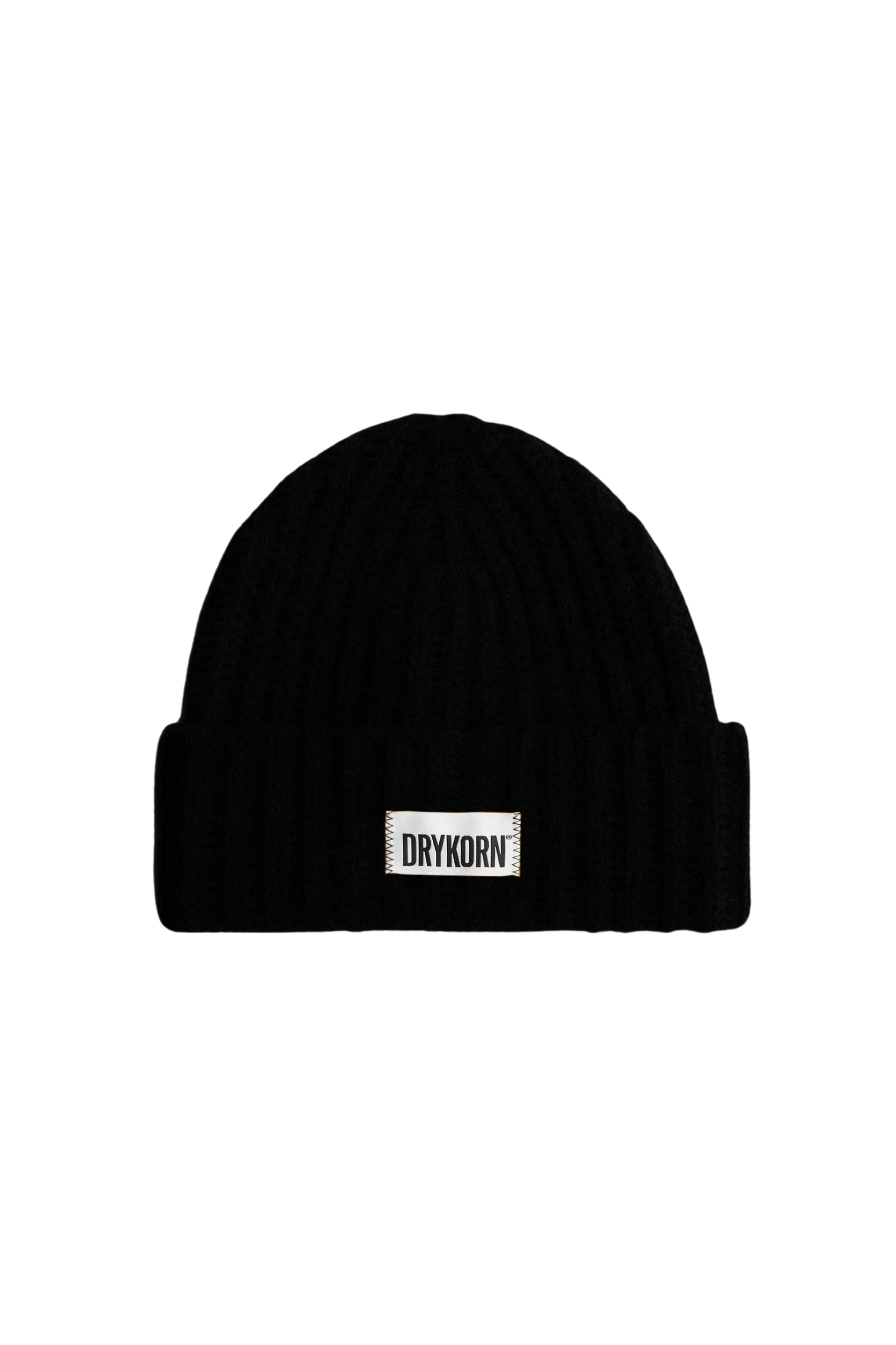 EANI - Beanie in Woll-Alpakamix - Unisex - schwarz - Freisteller Frontansicht