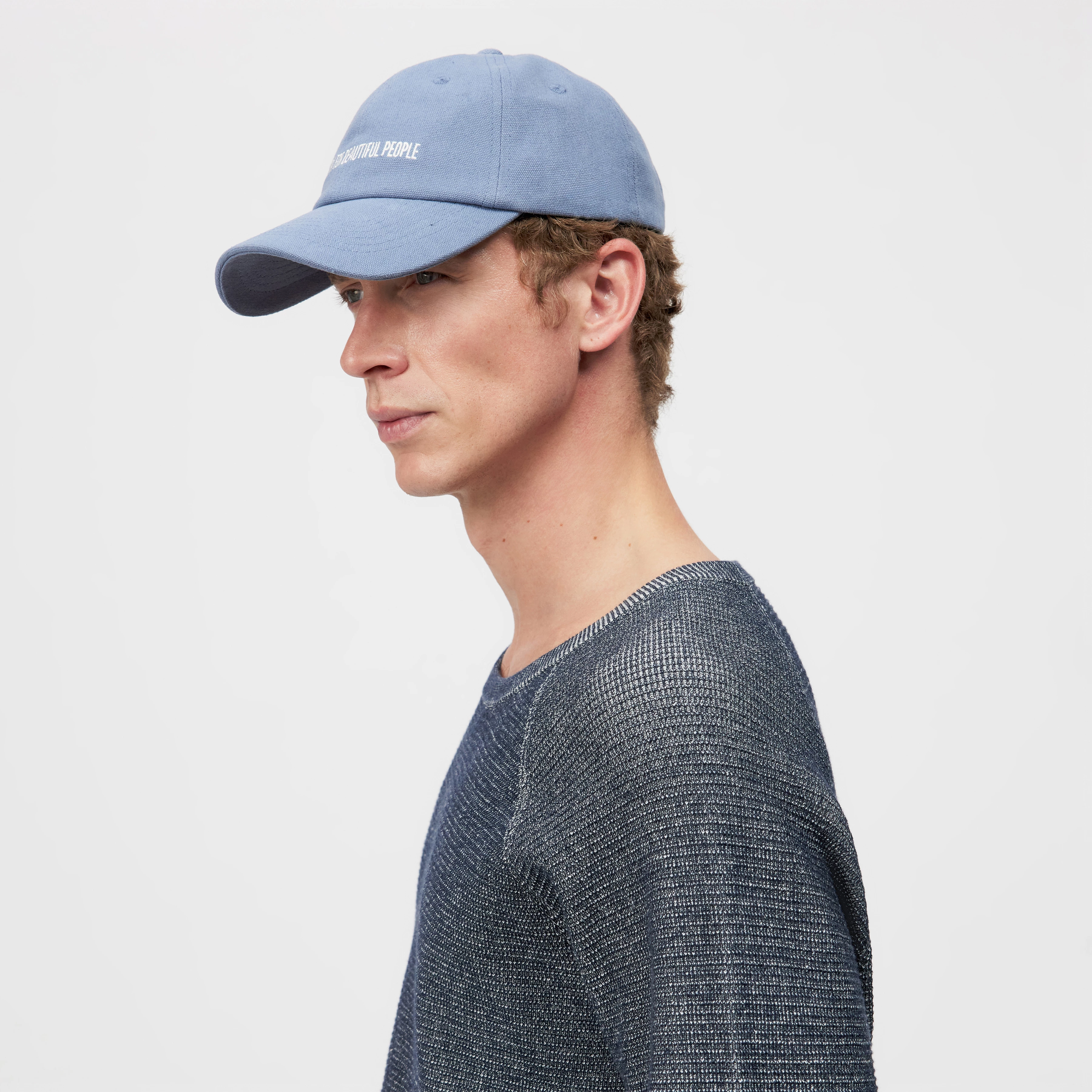 JESPER - Cap in Baumwolle - Unisex - blau - Seitenansicht