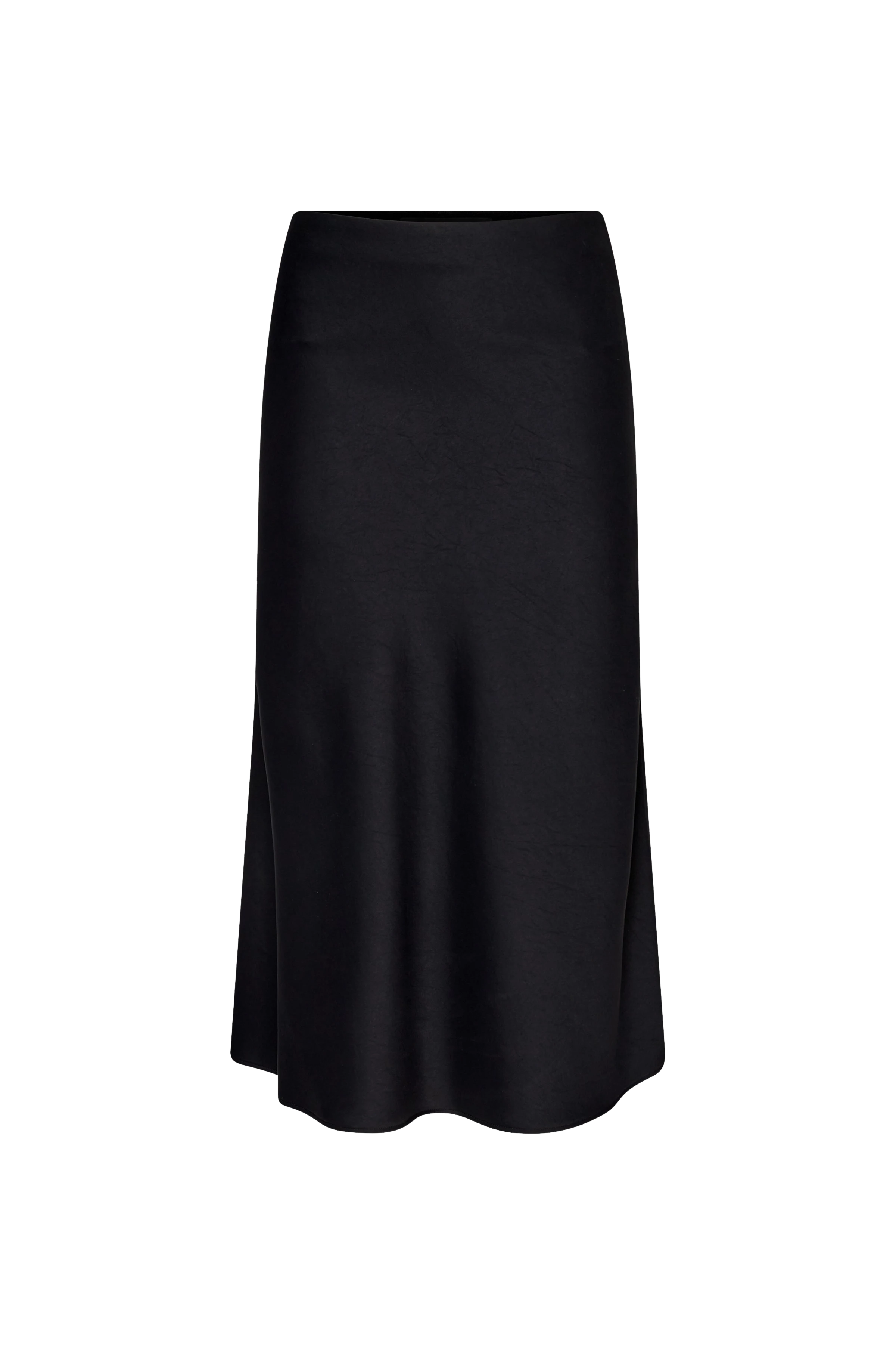 URA - Midi-length slipskirt in luxurious satin - women - Natural Aluminium - Freisteller Frontansicht