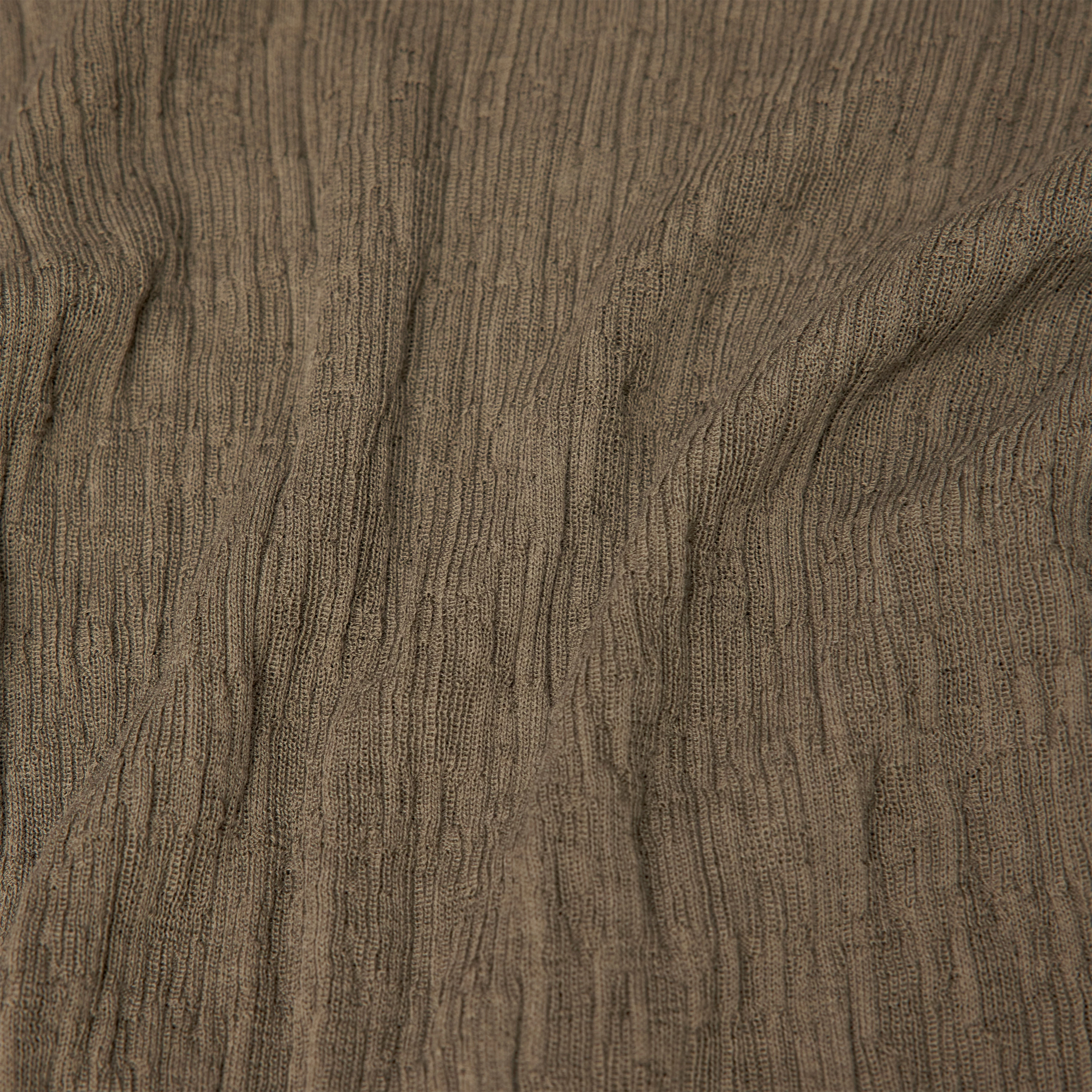 ERMA - Longsleeve mit Rundhals in mercerisierter Baumwolle - Damen - grün - Materialbild (B2C)