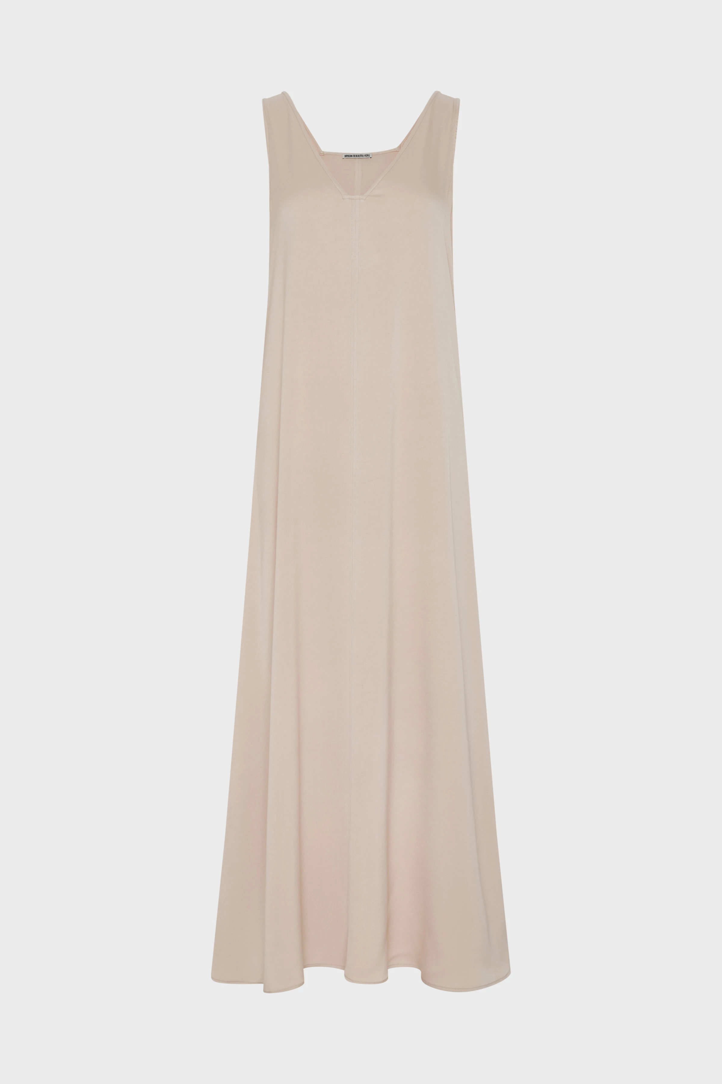 MAEVA - A-Linienkleid mit eckigem Ausschnitt in Satin - Damen - braun - Freisteller Frontansicht