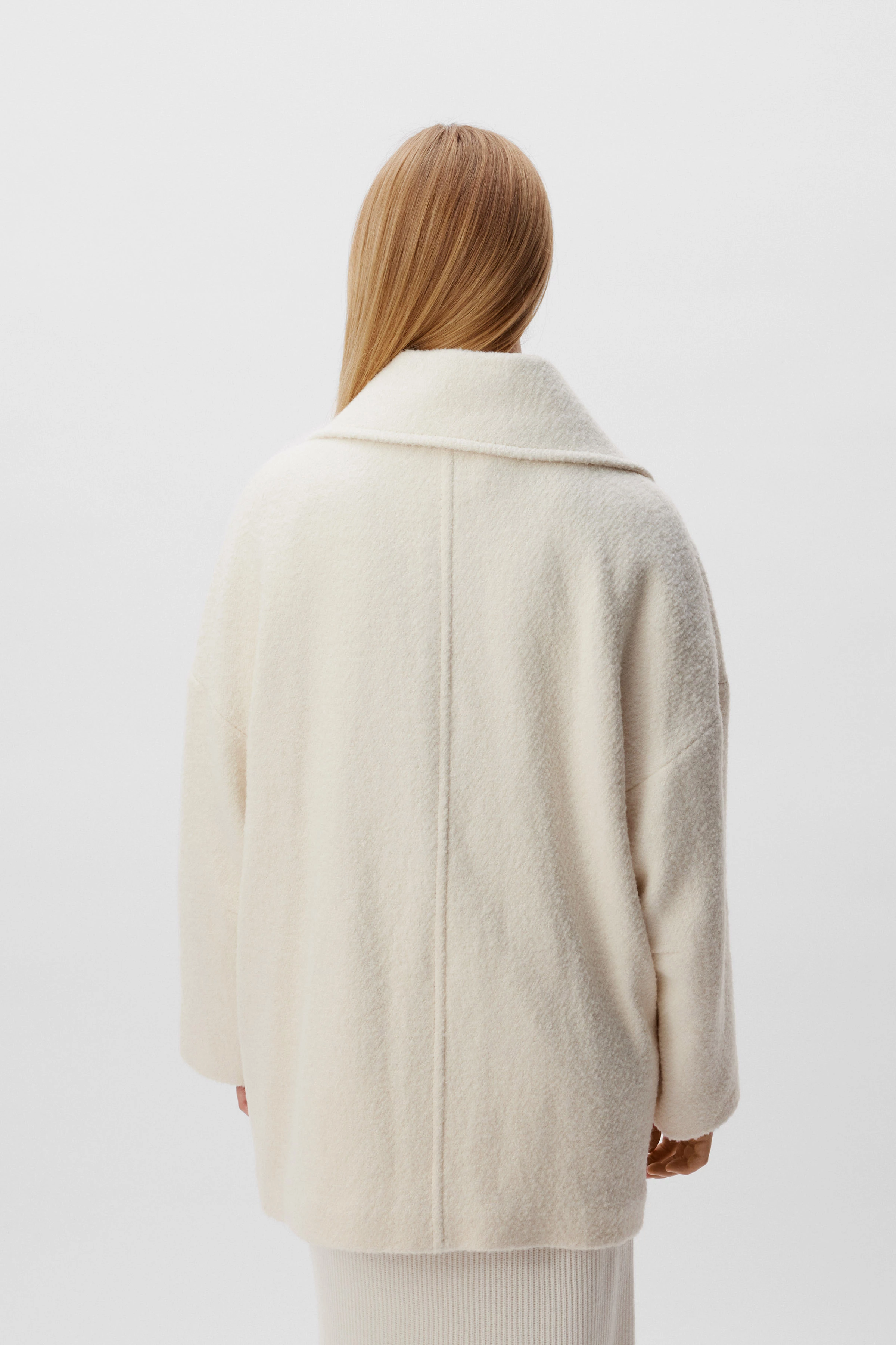 RUNCOM - Bouclé Cabanjacke - Damen - off white - Rückansicht