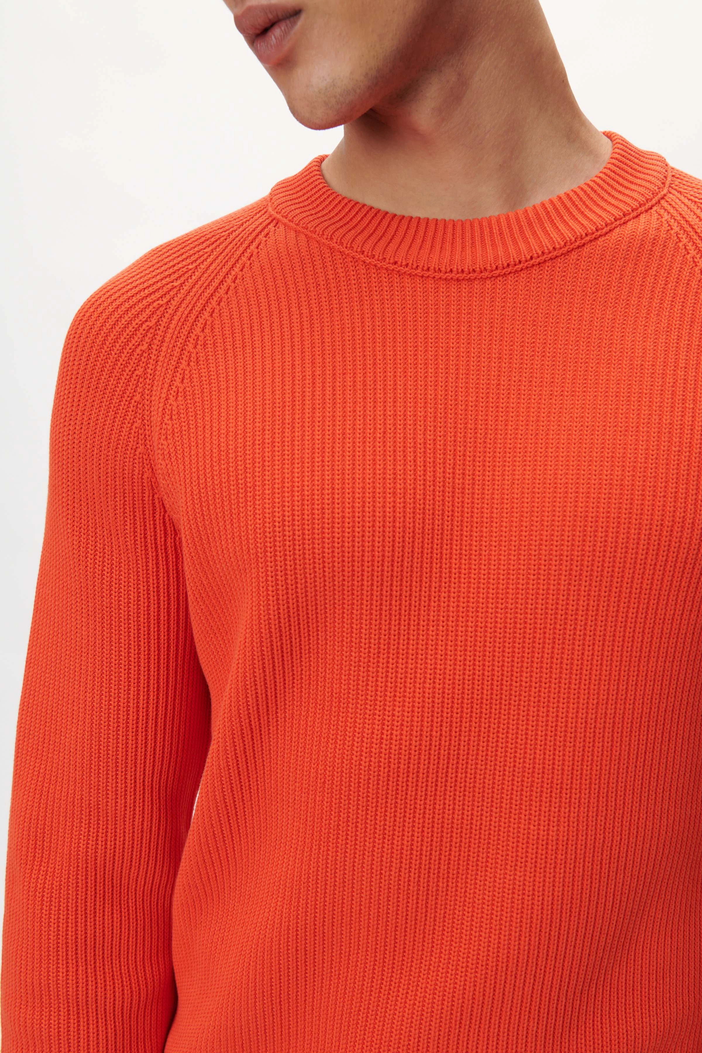 AARON - Raglan Baumwollpullover - Herren - orange - Seitenansicht