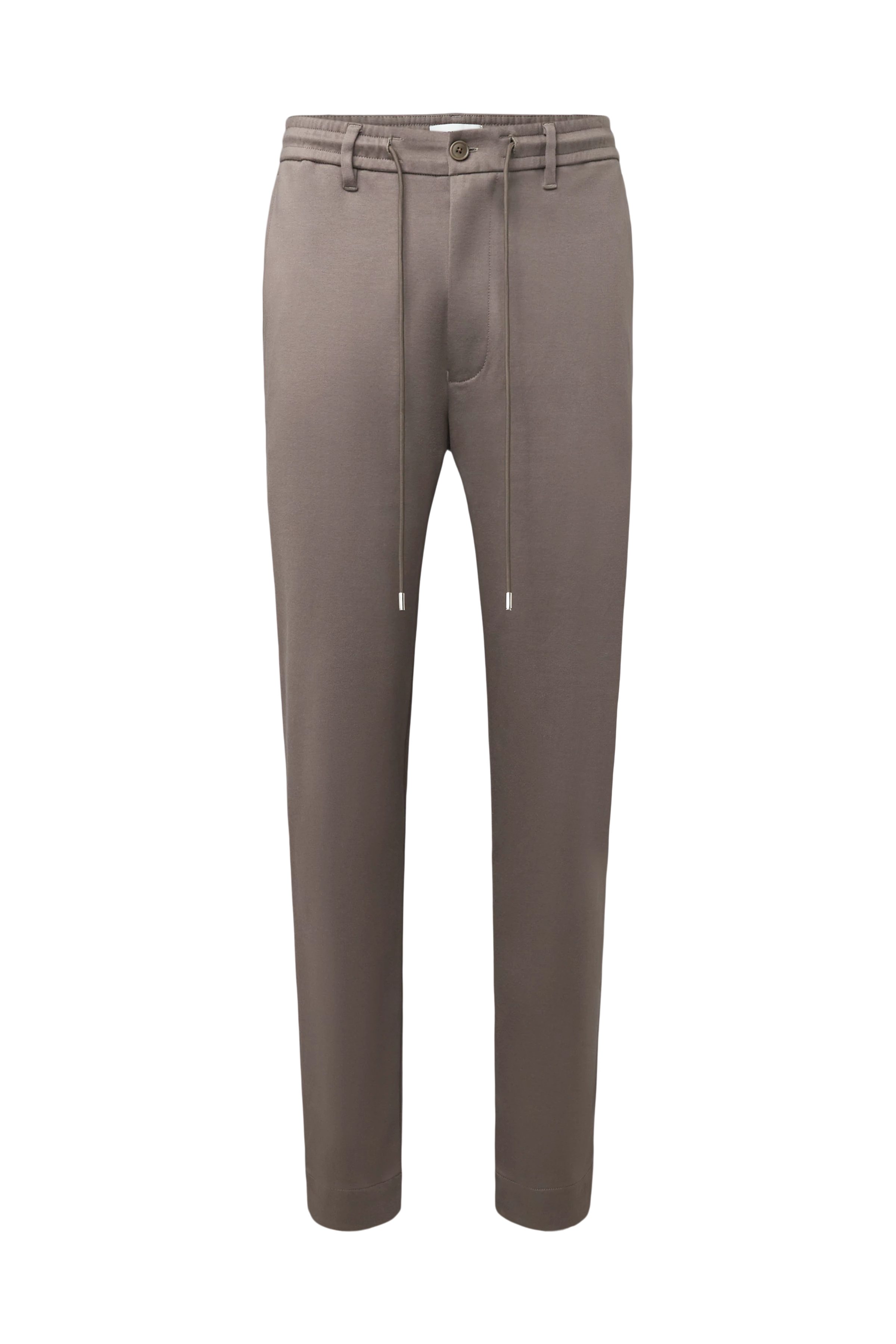 DEGER - Joggers with drawstring in pure cotton - men - brown - Freisteller Frontansicht