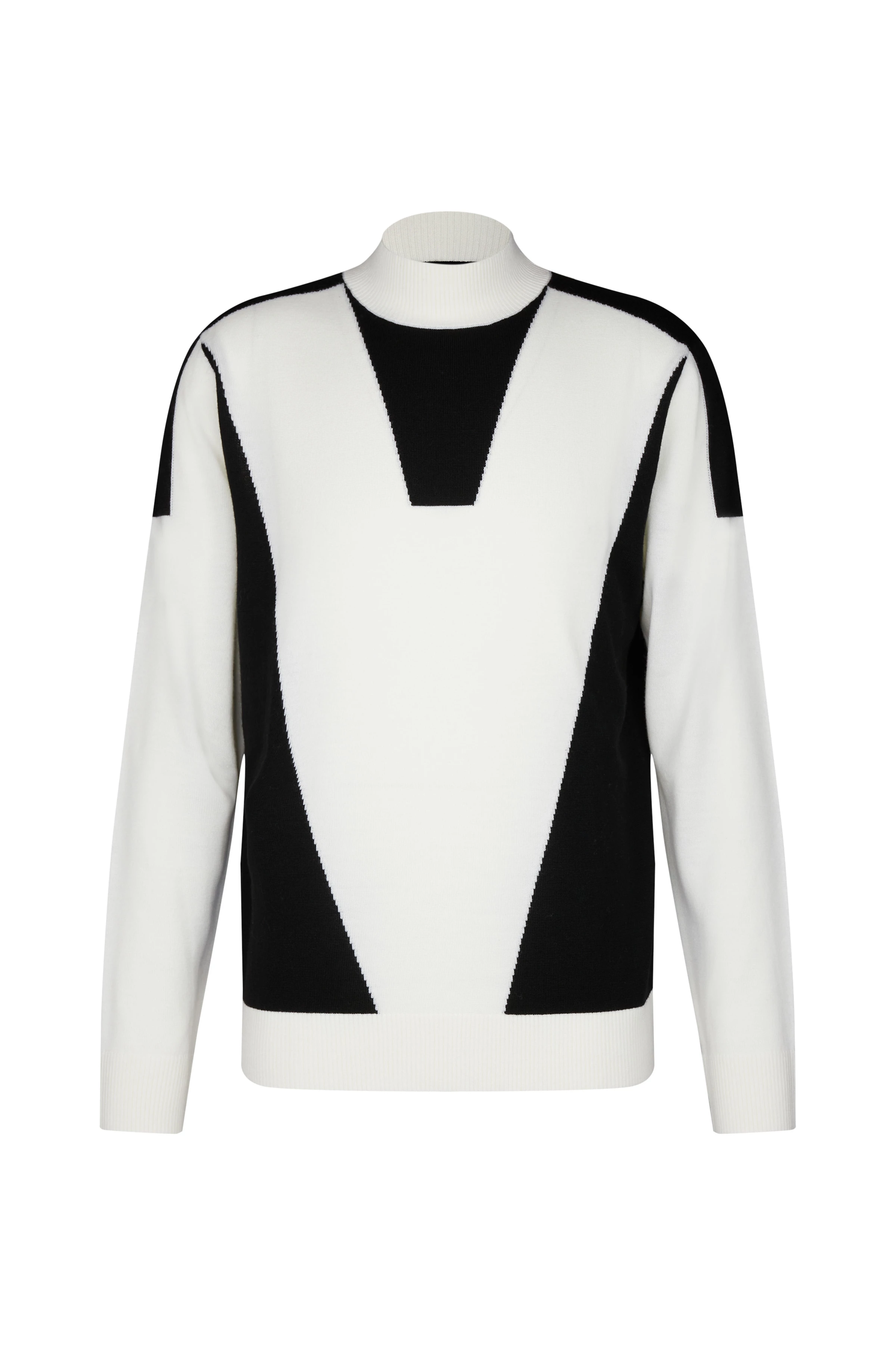 ZAYN - Stehkragenpullover in Schurwolle - Herren - off white - Freisteller Frontansicht