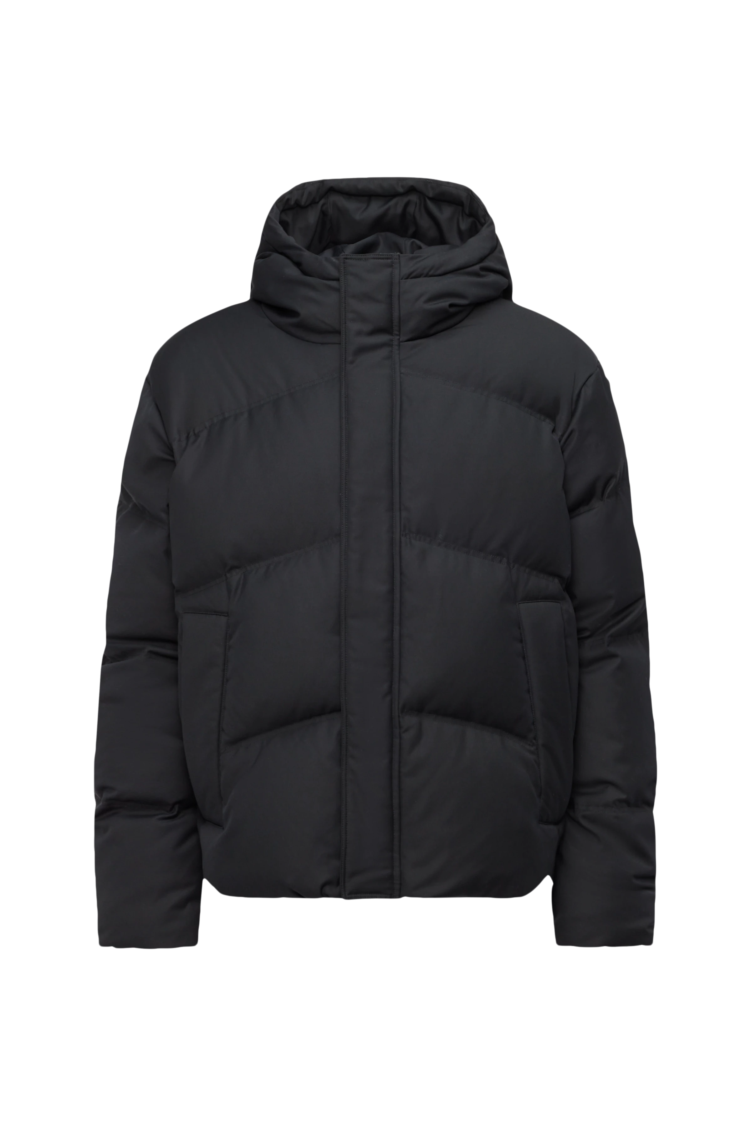 NOTAN - Puffer Jacke in Woll Look - Herren - schwarz - Freisteller Frontansicht