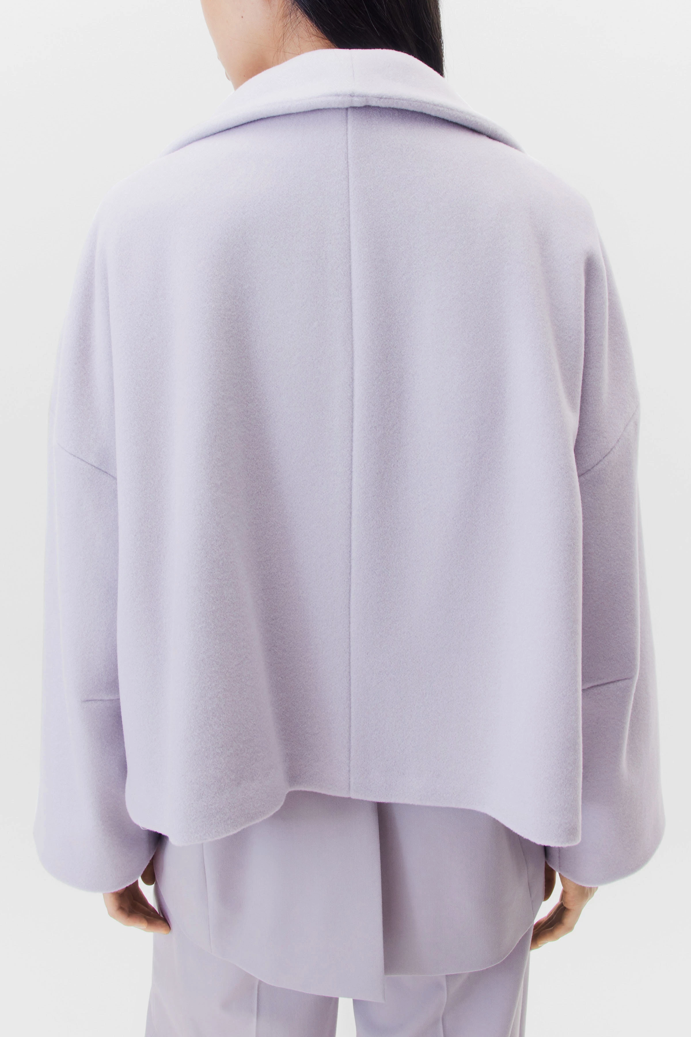 OSTERLY - Cabanjacke in Wollflausch - Damen - lila - Rückansicht