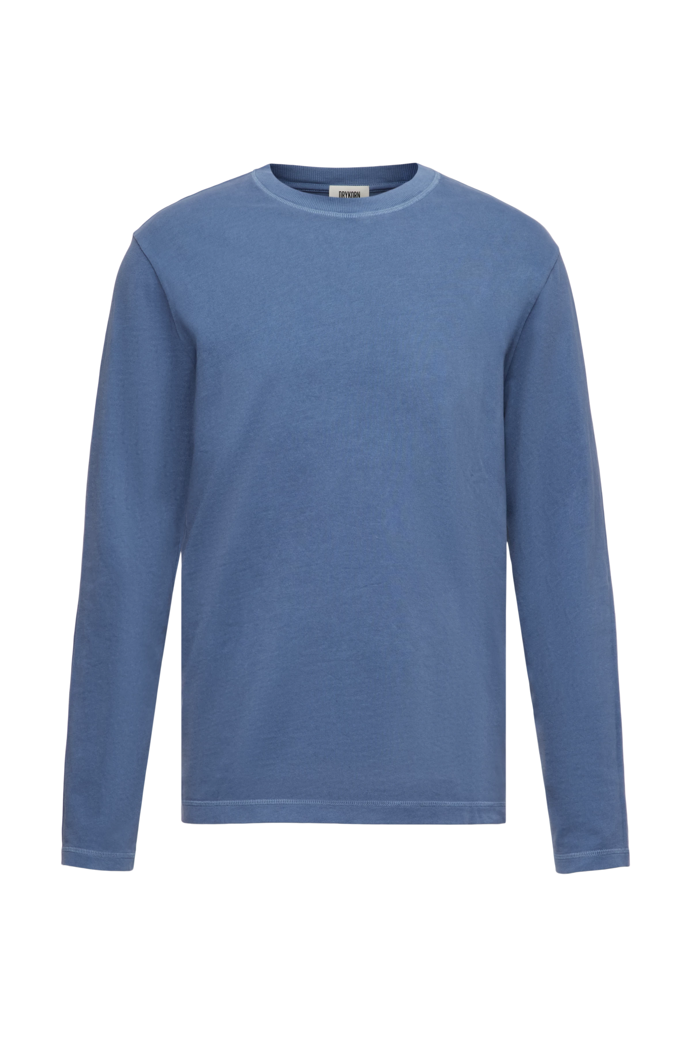 TALDOR - Longsleeve in gewaschener Optik - Herren - blau - Freisteller Frontansicht