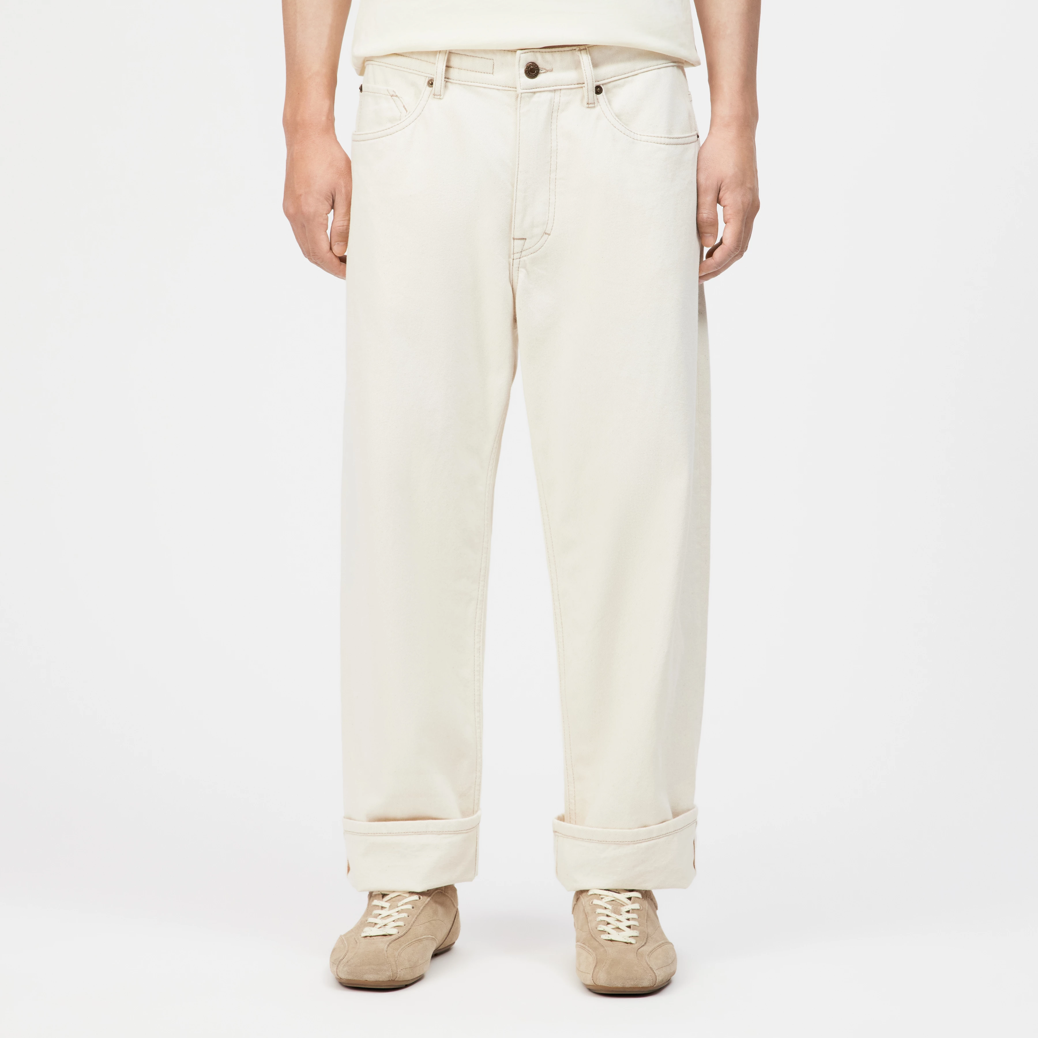 RAWDY_A - Tapered Jeans in Natural Denim - Herren - Metall - Frontansicht