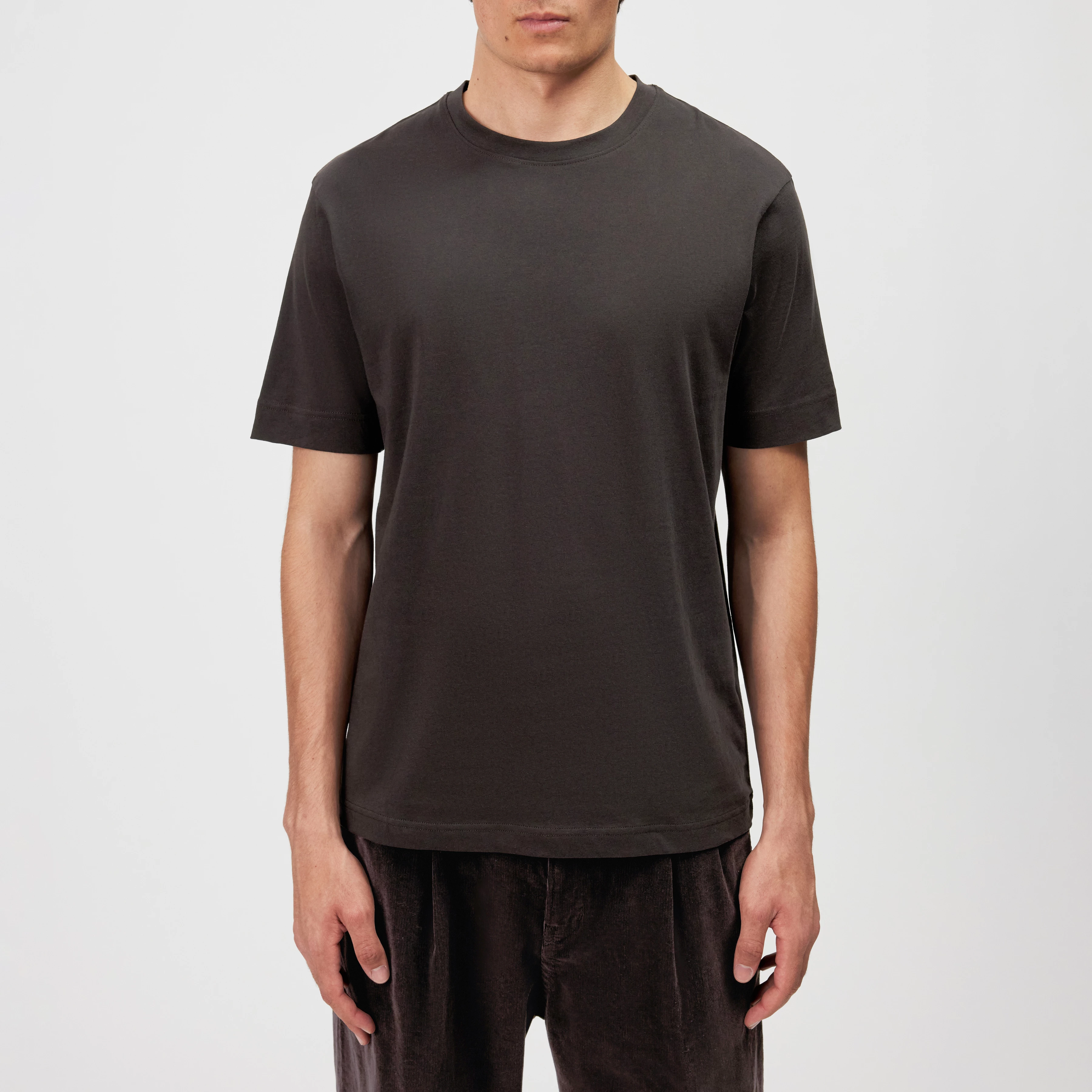 RAPHAEL - T-shirt in pure cotton - men - brown - Frontansicht