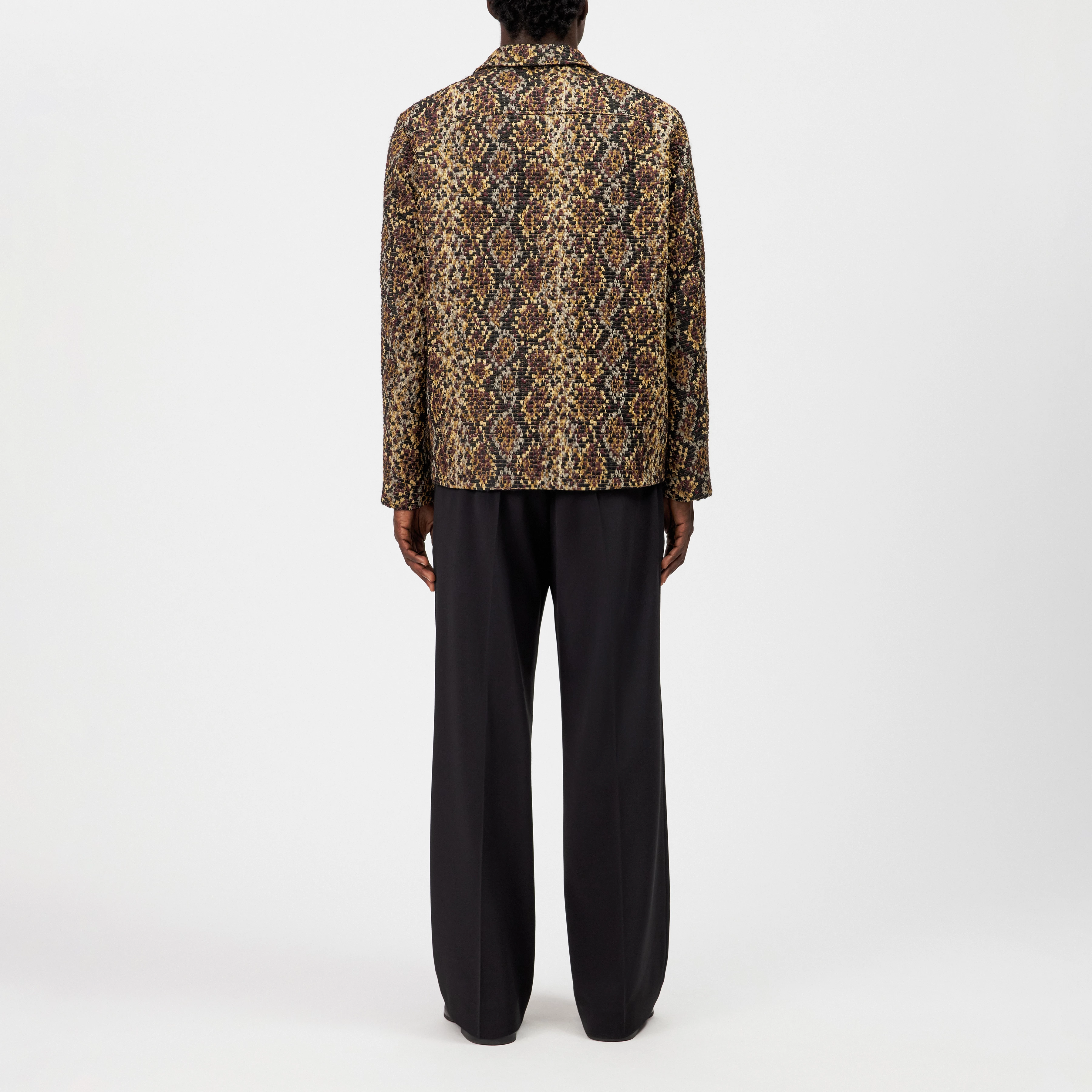 MAKONA - Jacquard pattern jacket - men - red - Rückansicht
