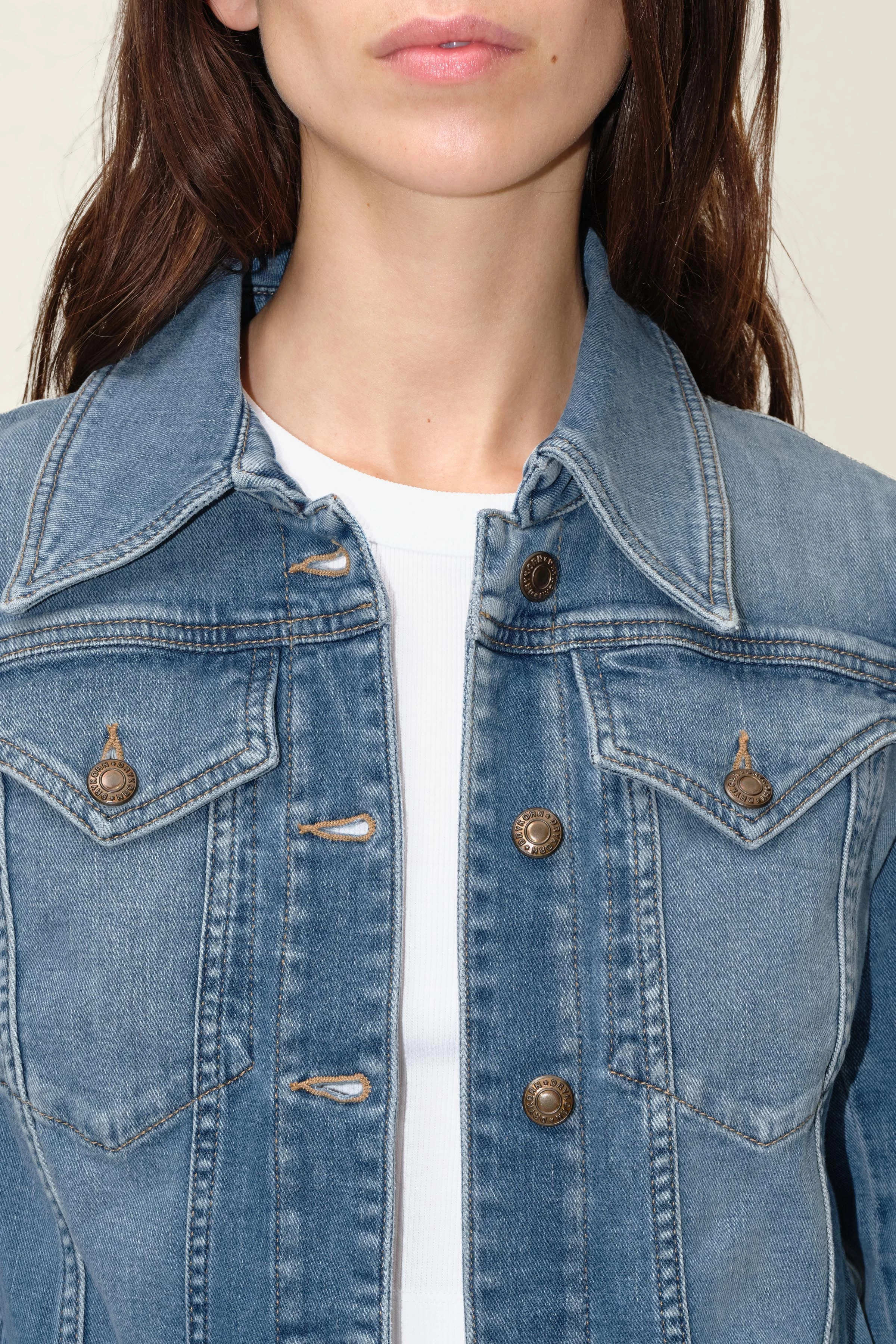 SOMERTON - Vrouwelijk spijkerjack - dames - blauw - Seitenansicht