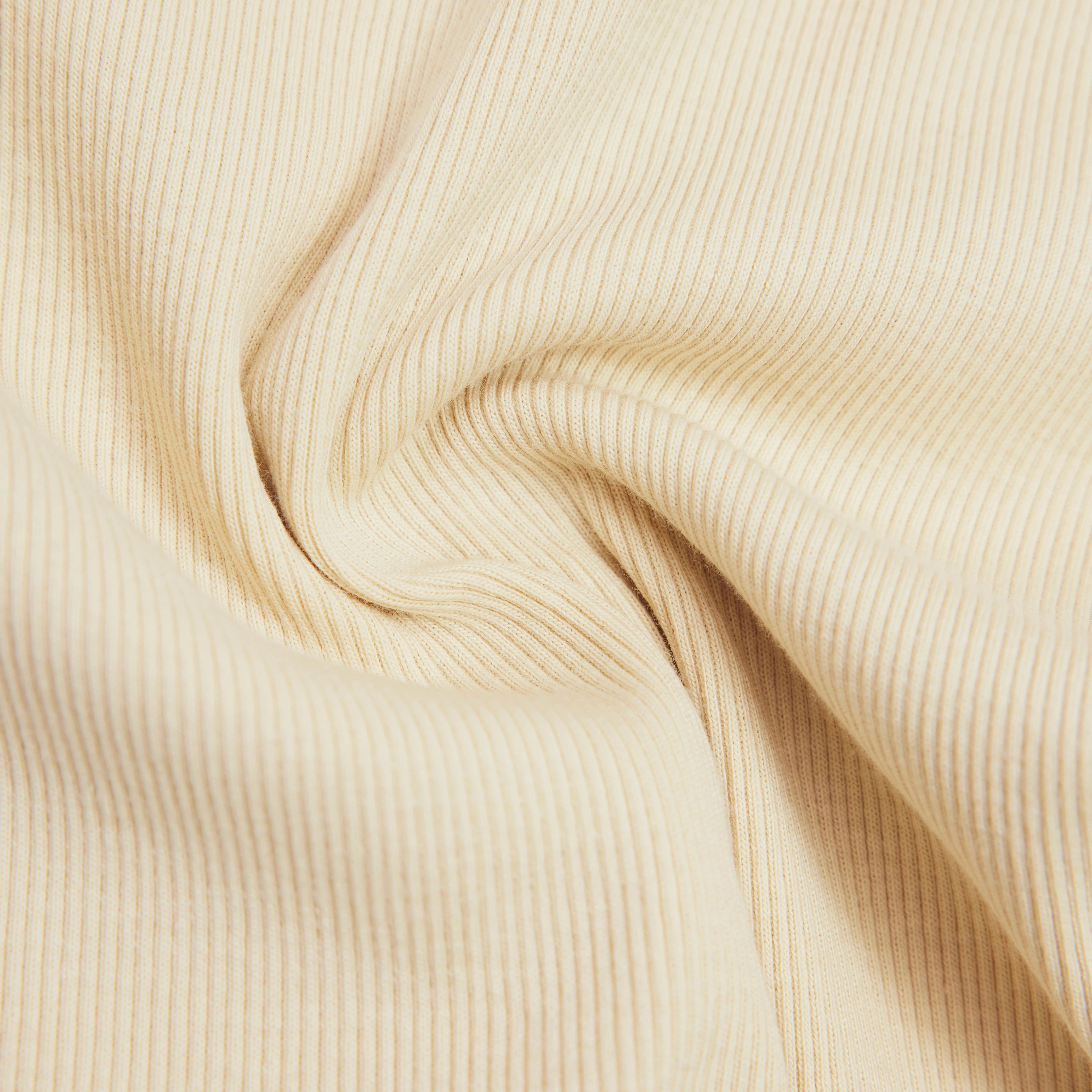 TAVIRA - Ribbed tank top with feminine round neckline - women - yellow - Materialbild (B2C)