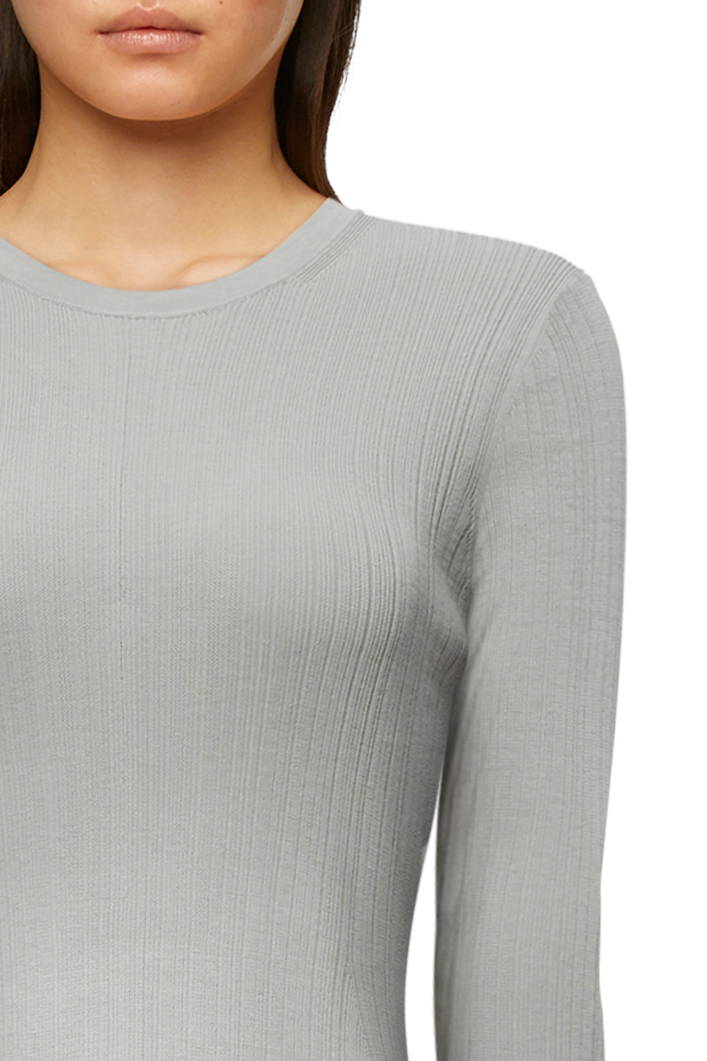 LIALE - Feminine knitted dress in cotton - women - beige - Seitenansicht