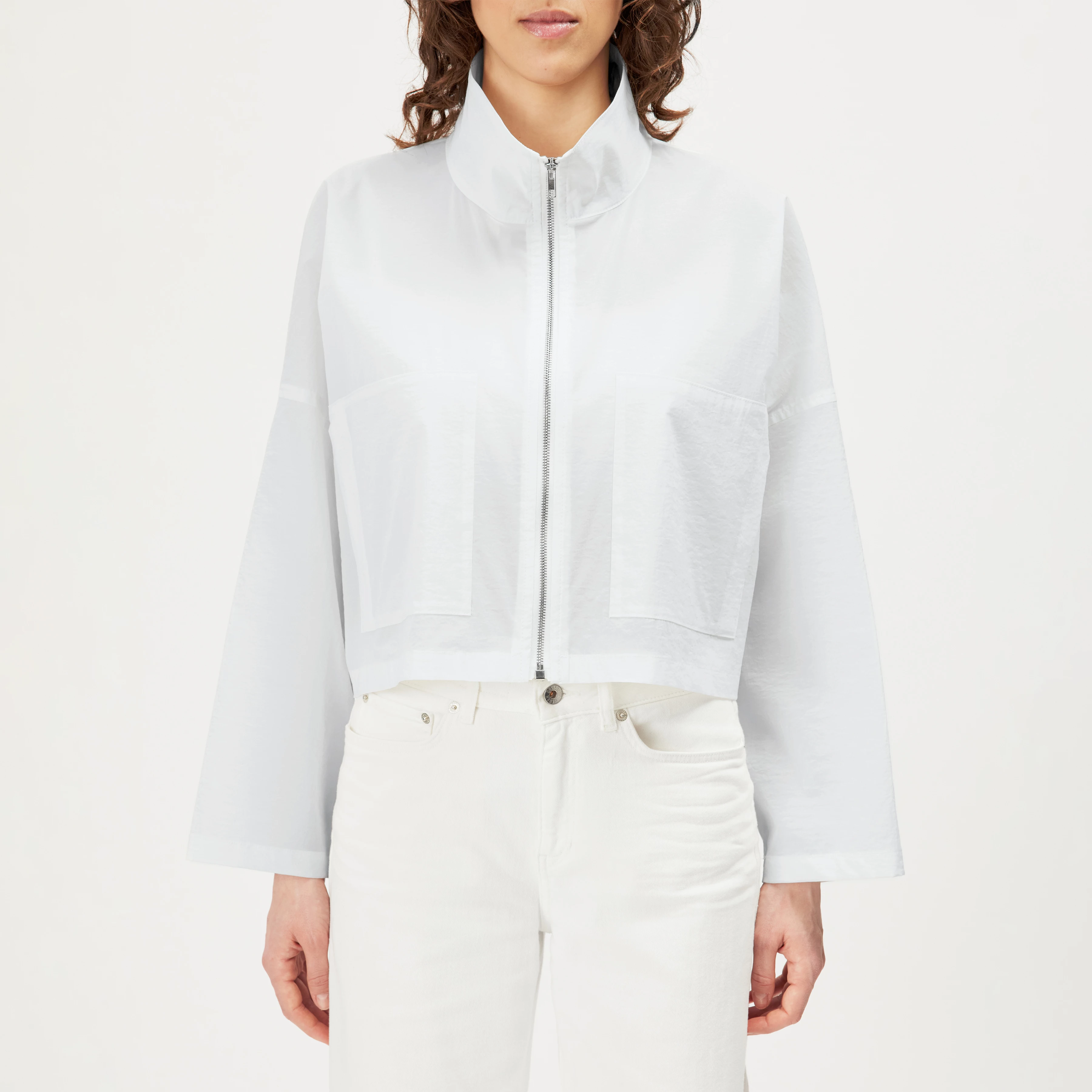 ELSTOW_1 - Oversized jacket made of techno fabric - women - off white - Frontansicht