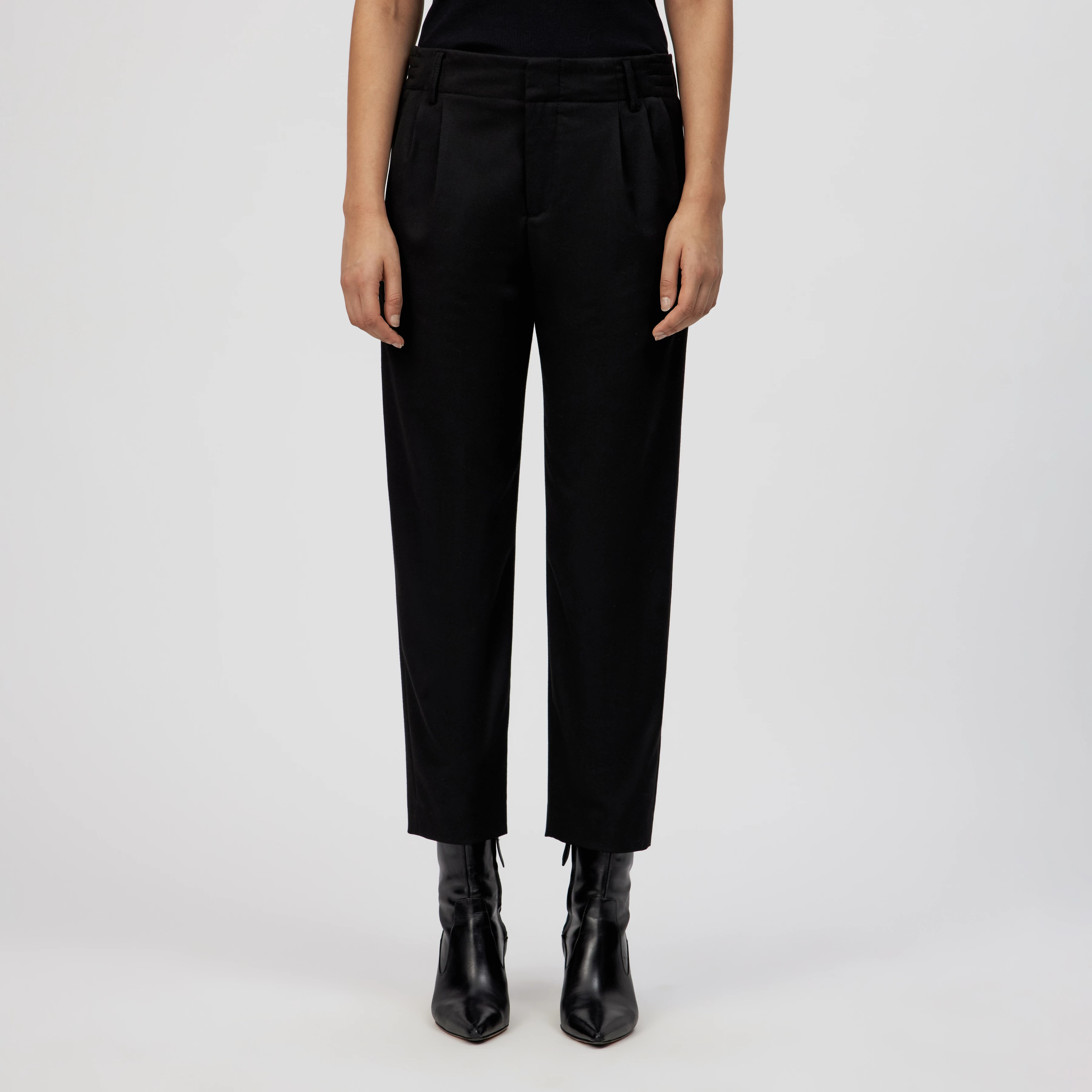 DISPATCH_0 - Pleated trousers in viscose blend - women - Natural Aluminium - Frontansicht