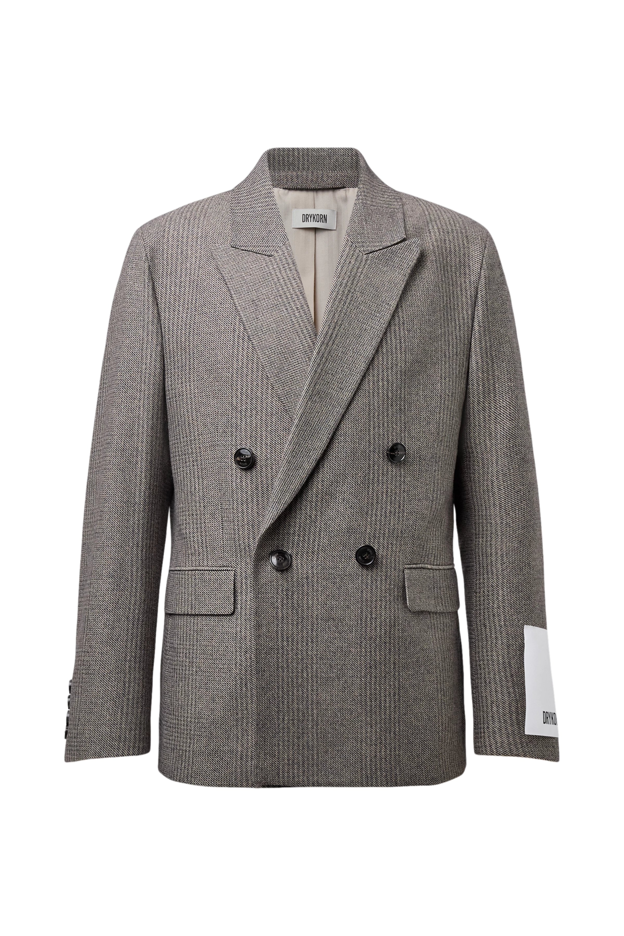 LOWAN - Double-breasted wool-blend blazer - men - brown - Freisteller Frontansicht