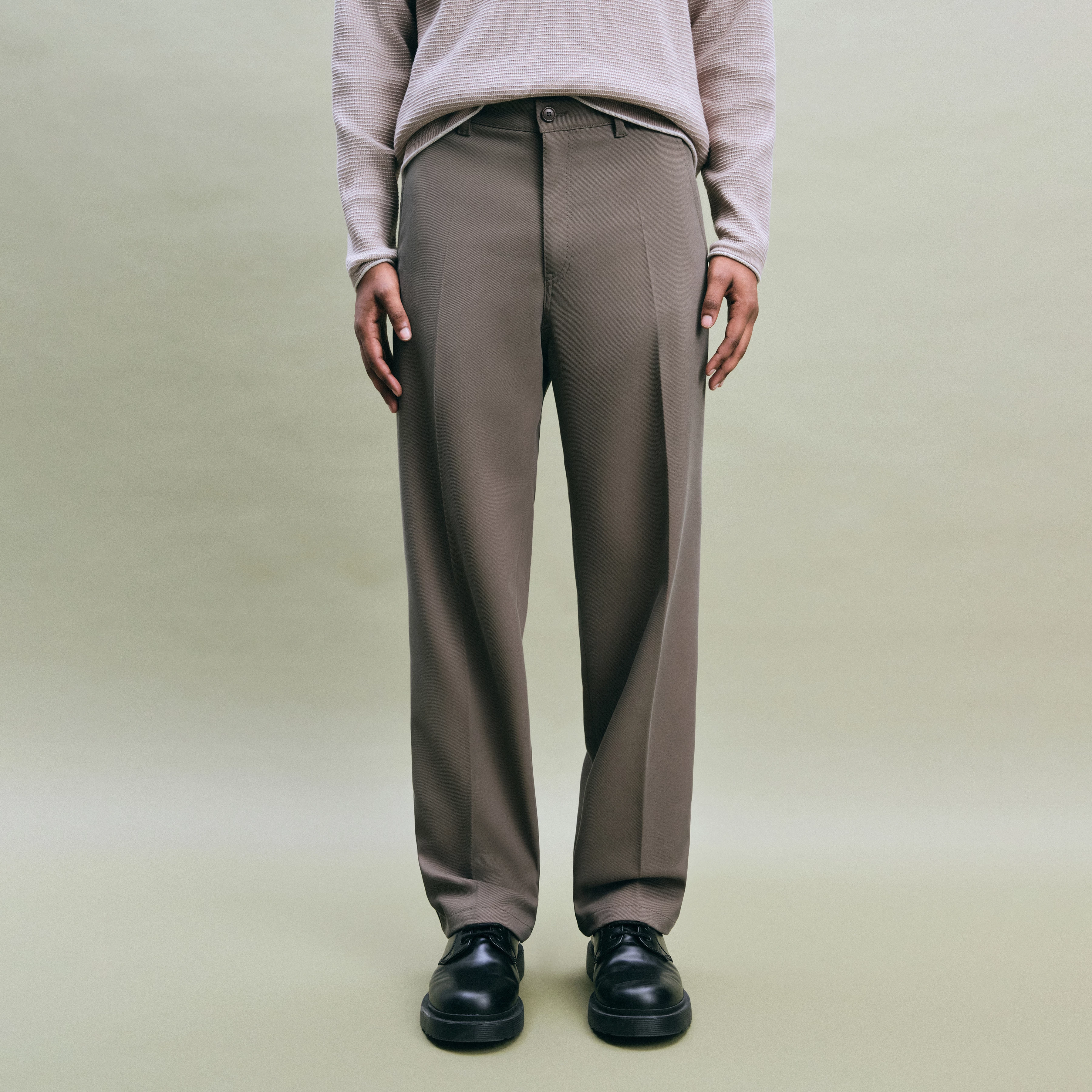 TAVIC - Moderne Chino in Viskose-Mix - Herren - grün