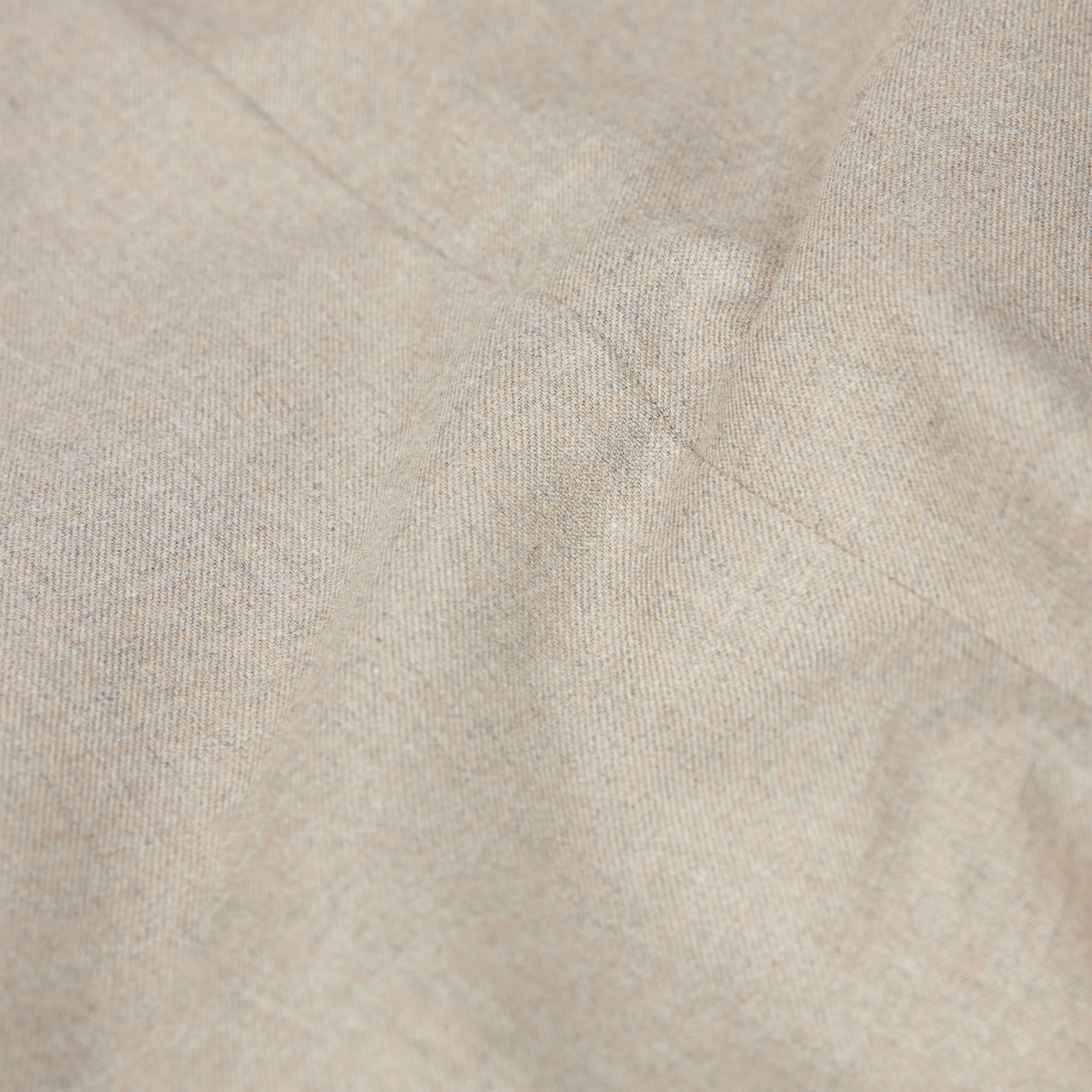 YAMES - Single-breasted jacket in soft flannel - men - beige - Materialbild (B2C)