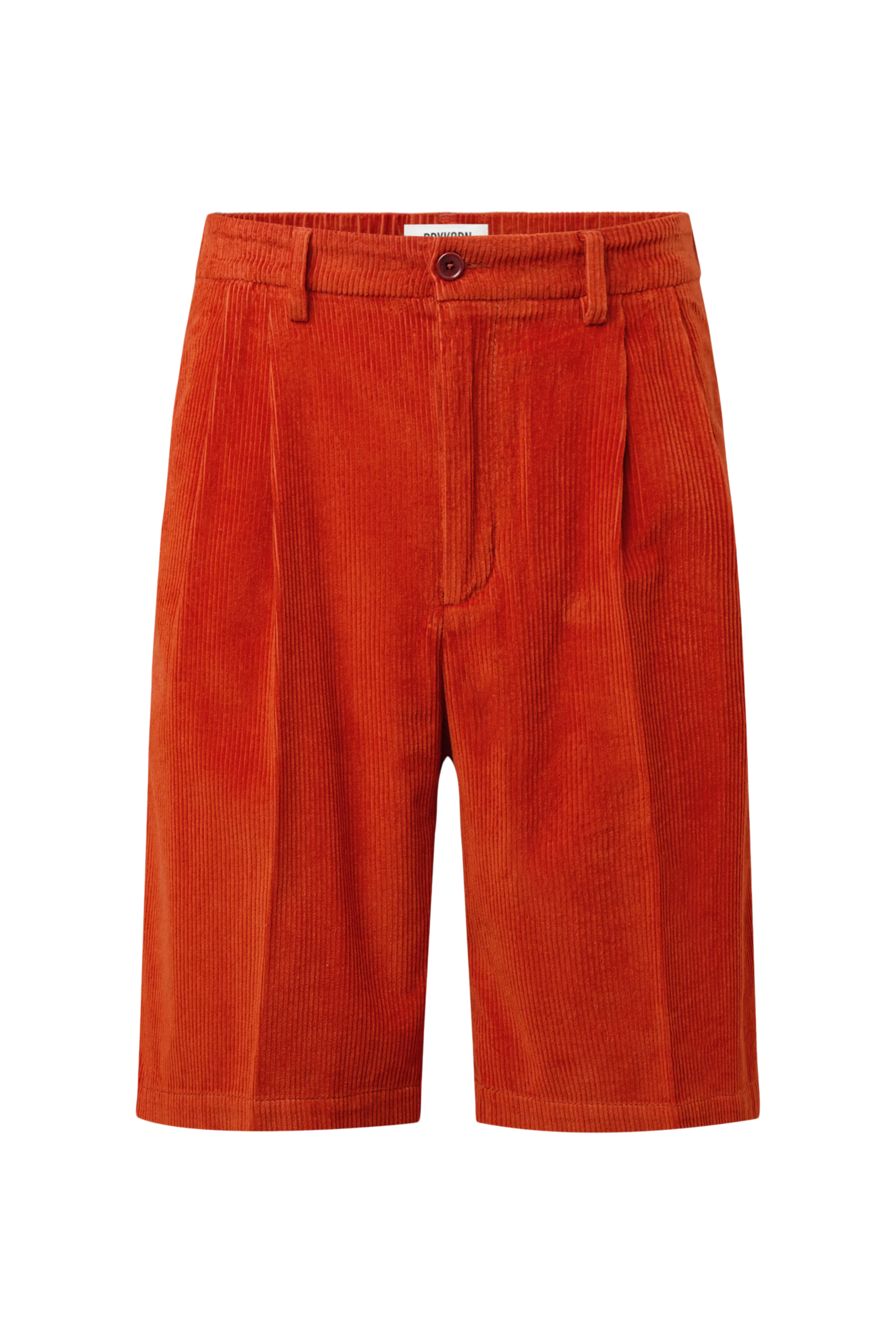 ROCABO - Bundfalten Short in Baumwoll-Cord - Herren - orange - Freisteller Frontansicht